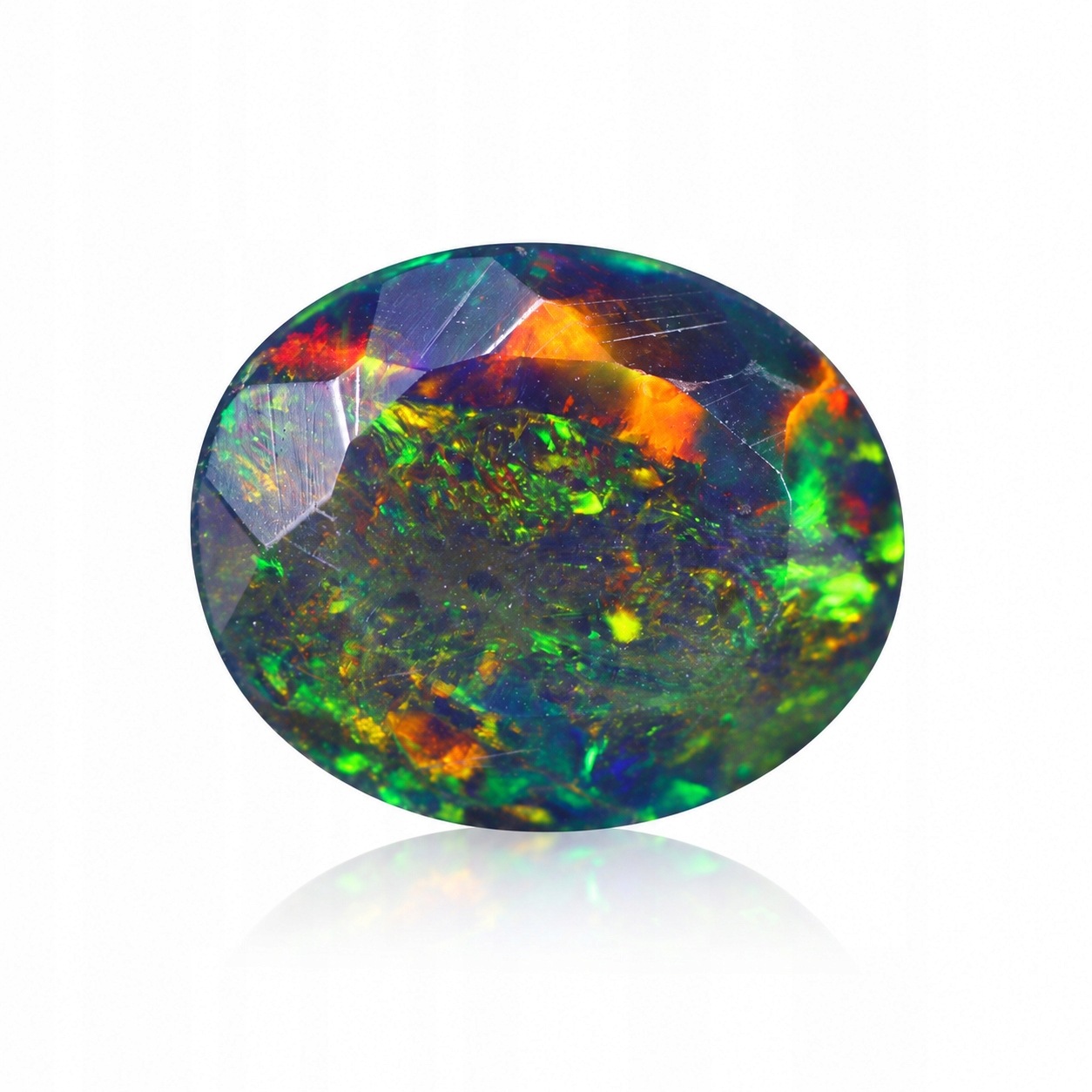 Přírodní opál černý 1.19 ct Ovál Etiopie certifikát Wbd