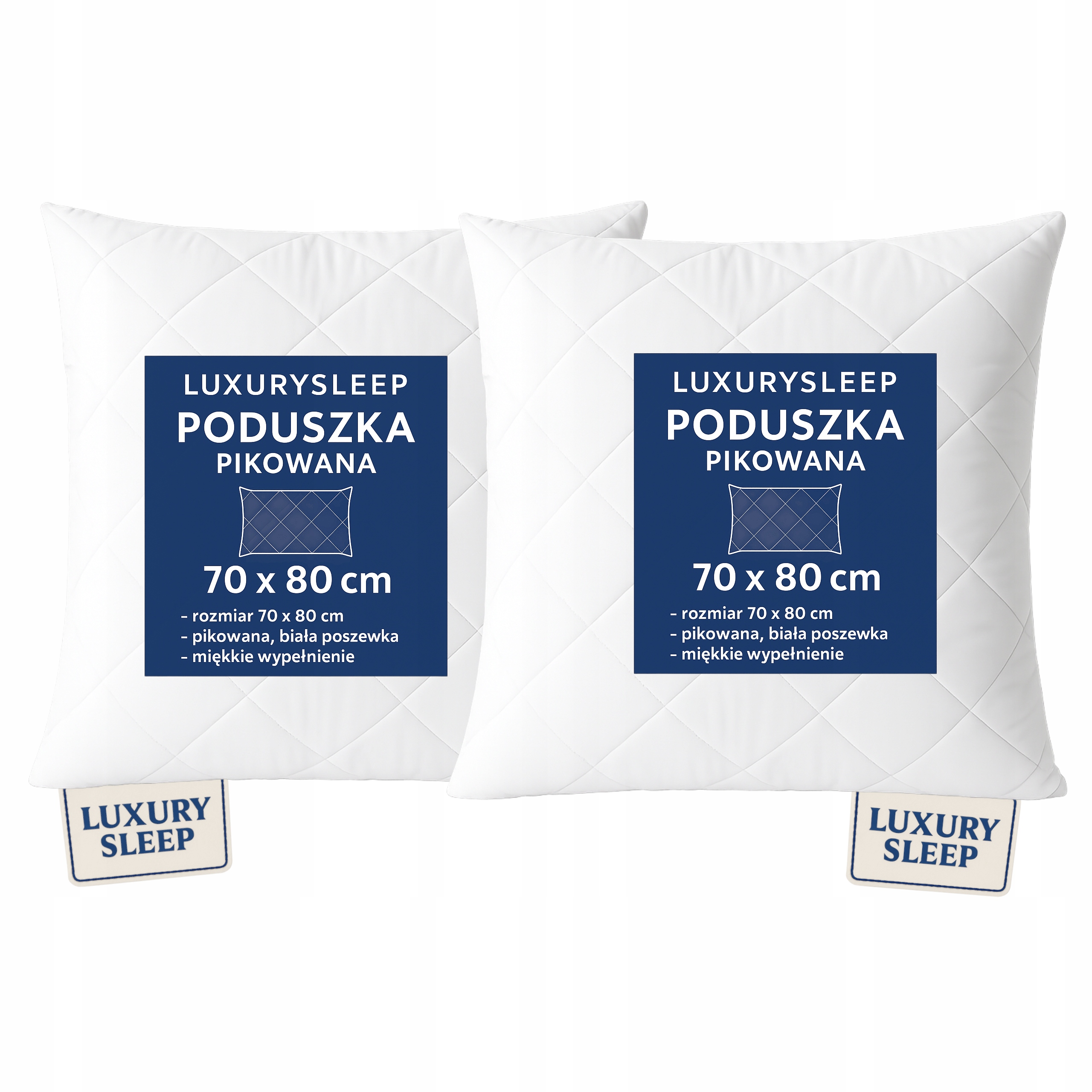 Polštář 2x 70x80 Antialergický Regulace výšky| Zámek Polská kvalita