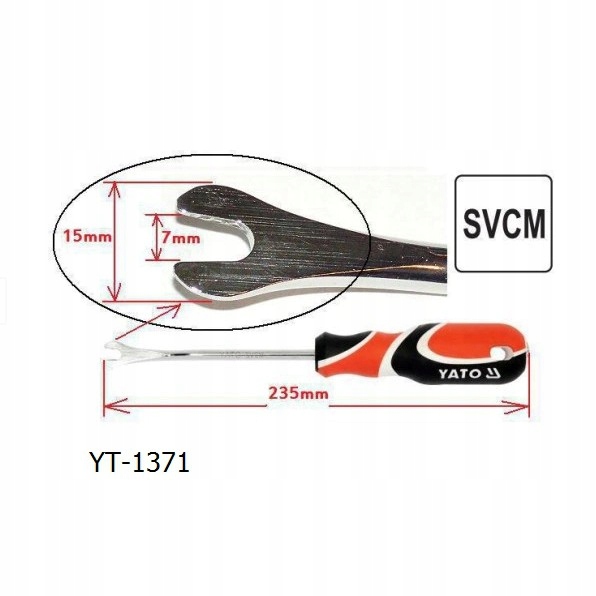 Yato Ściągacz do zapinek tapicerskich 6.2x115 mm YT-1371 Kod producenta YT-1371