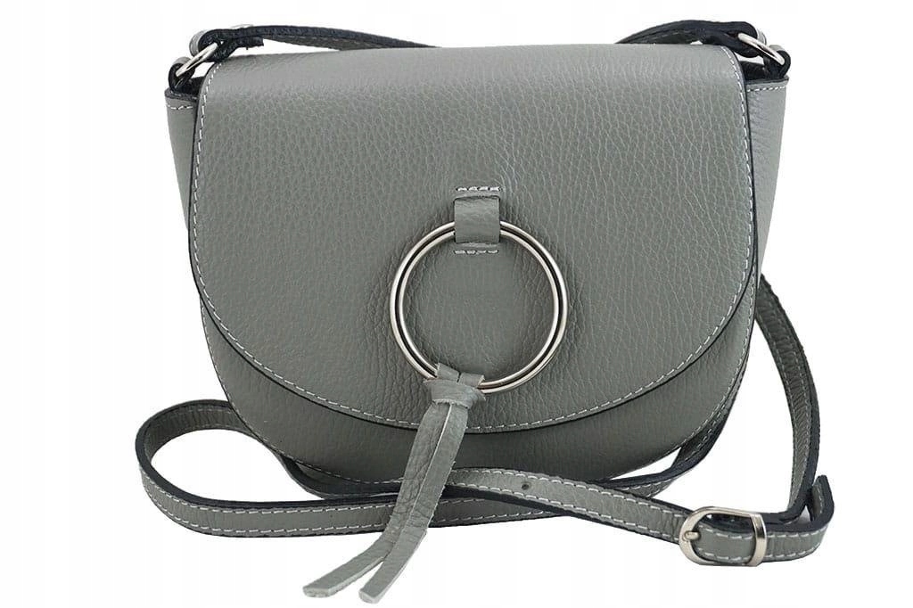 Barberini's – dámské kožené kabelky – pošťačky – šedá světlá