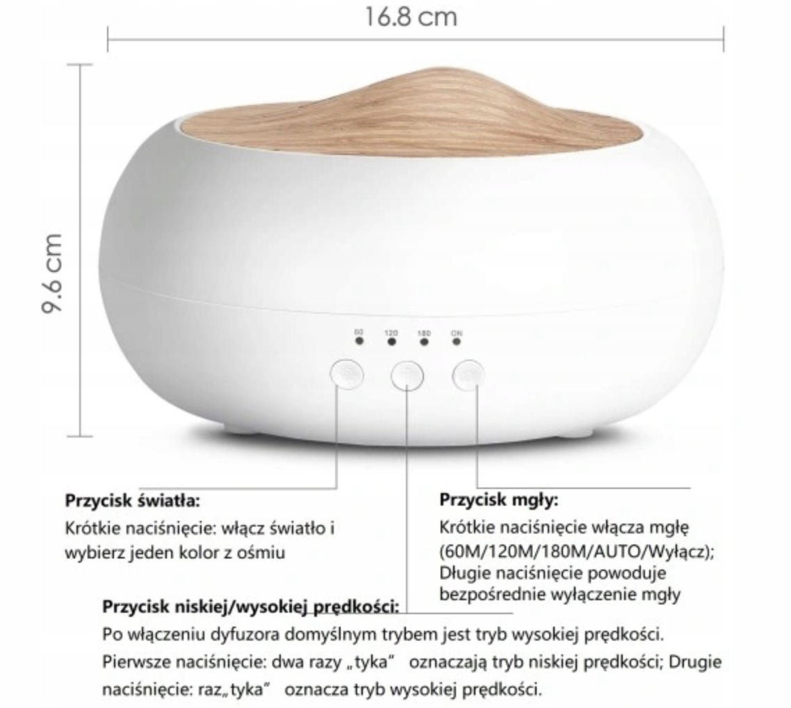 AROMA ZEN EKO NAWILŻACZ DYFUZOR ULTRADŹWIĘKOWY EAN (GTIN) 6931054365514