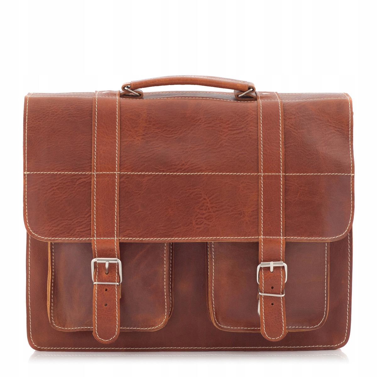 Belveder Koniakowa Pánská Taška do Práce Juchtová Kůže Vintage Karamel BR51