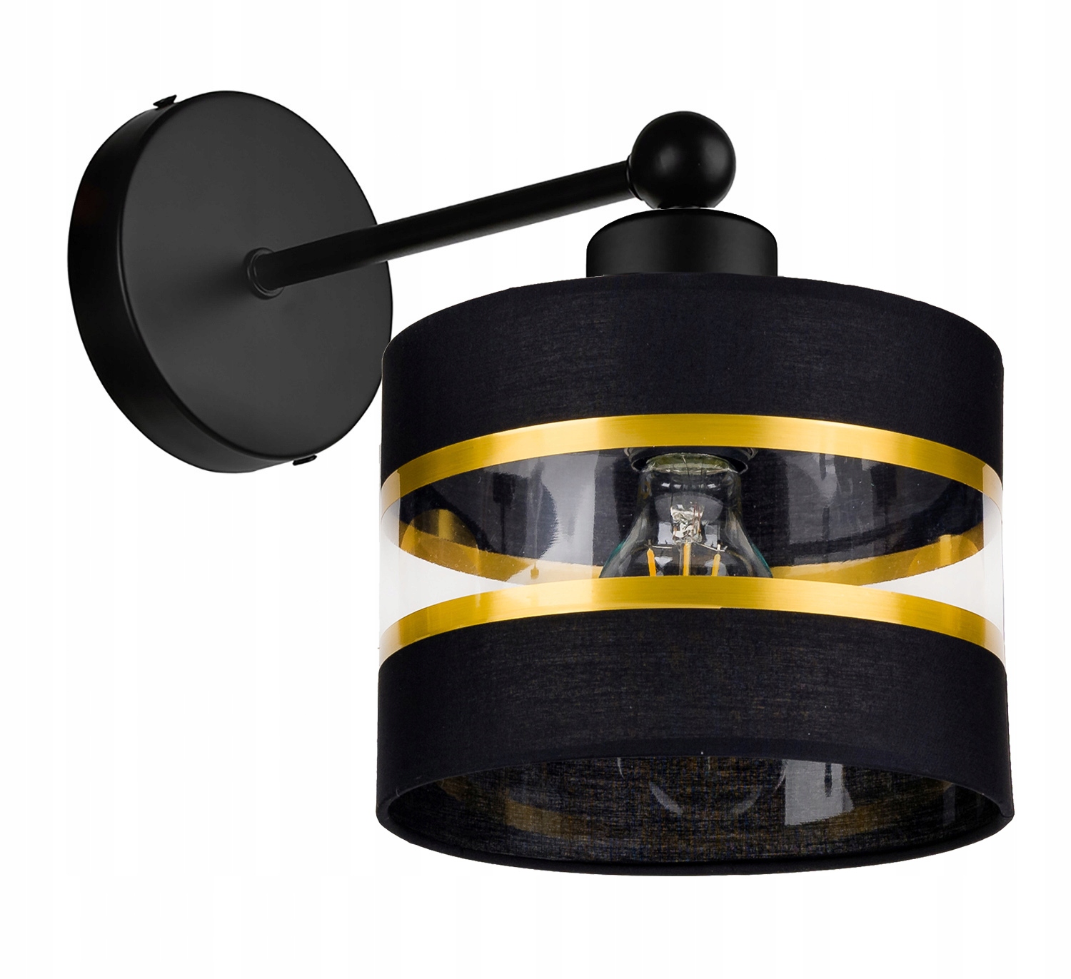 

Lampa Kinkiet ścienny Stały E27 Abażur paski 20cm