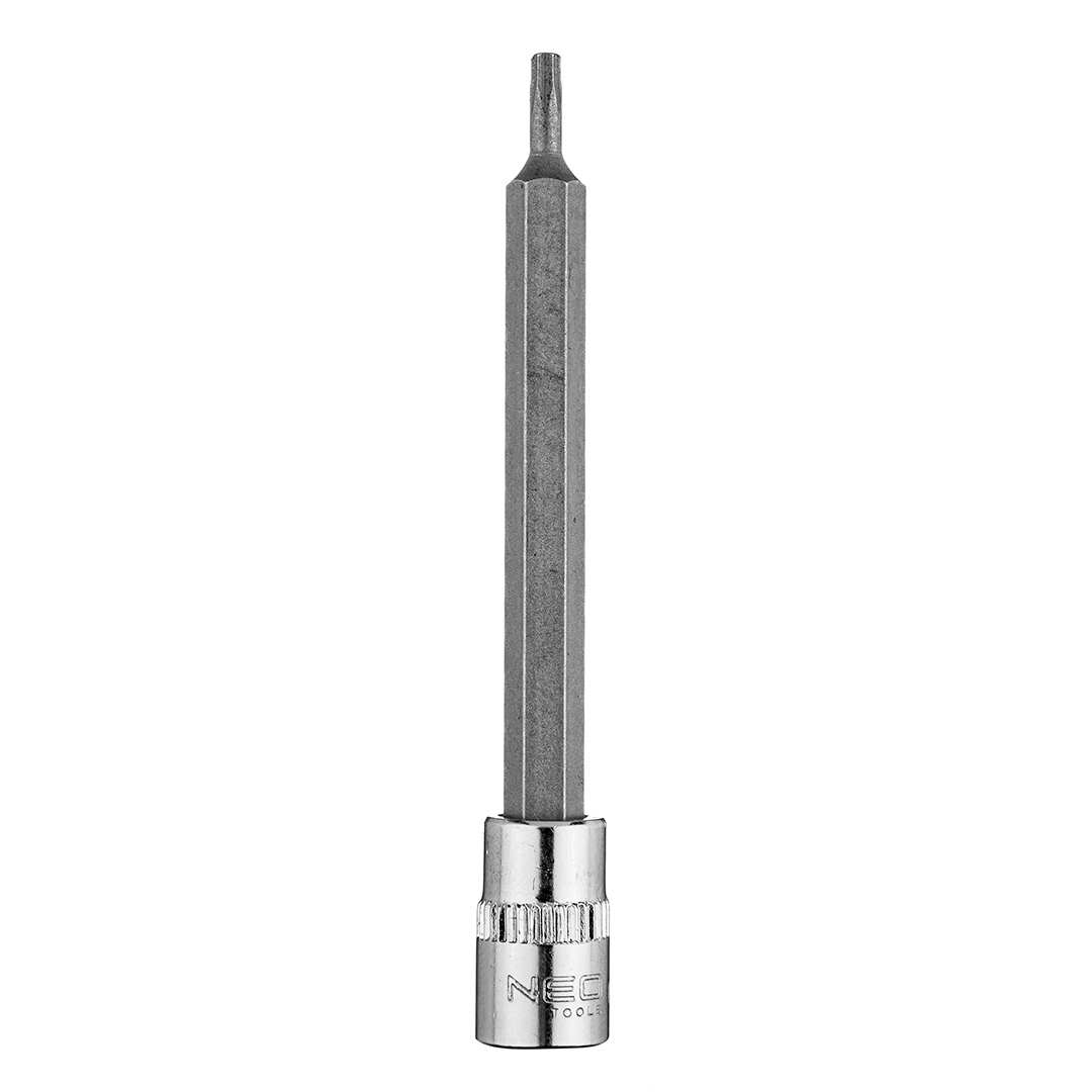Końcówka nasadka Torx TX10 na nasadce 1/4 długa 87mm Neo
