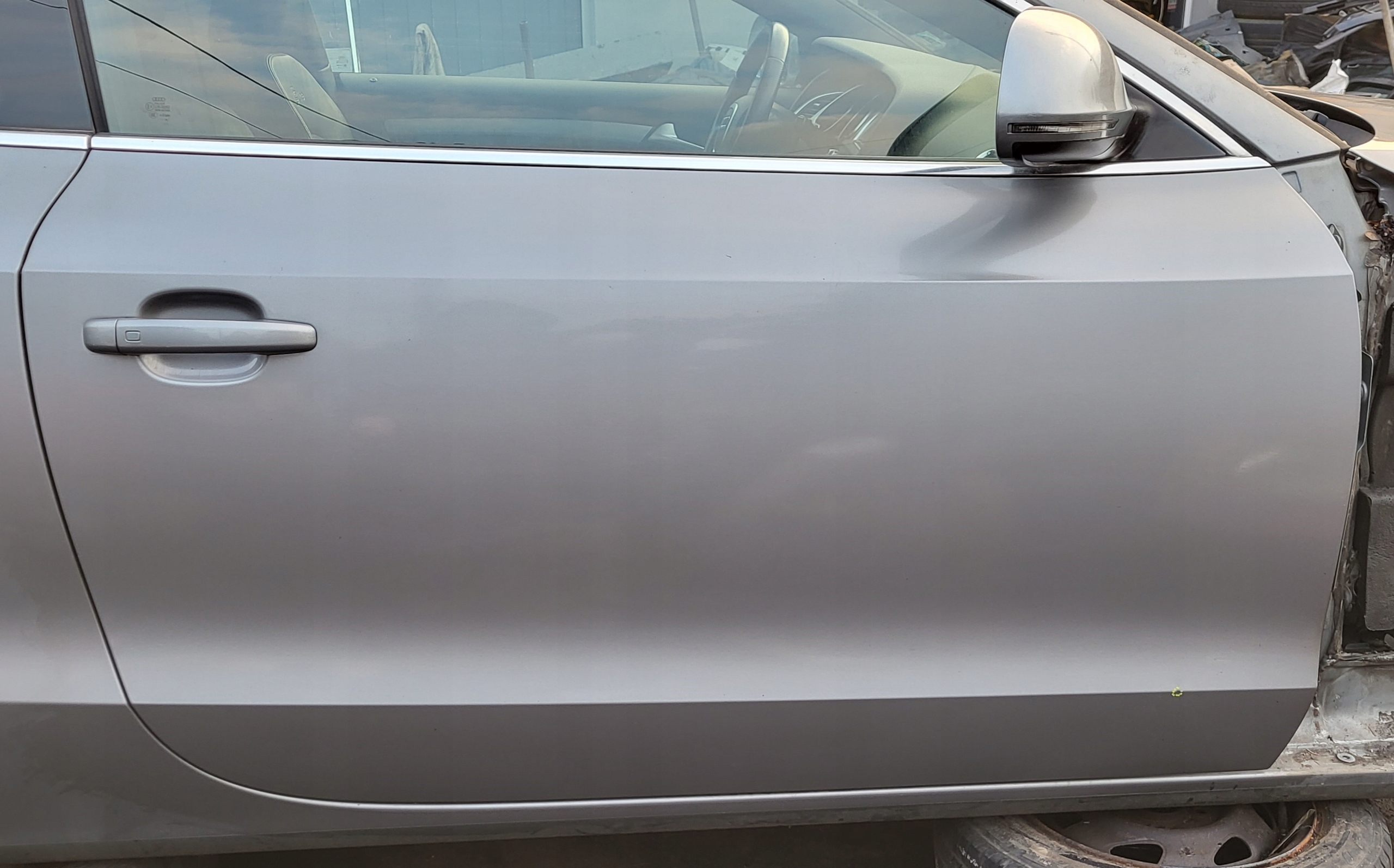 door right AUDI A5 8T COUPE S-LINE PRZEDLIFT original silver LYZG