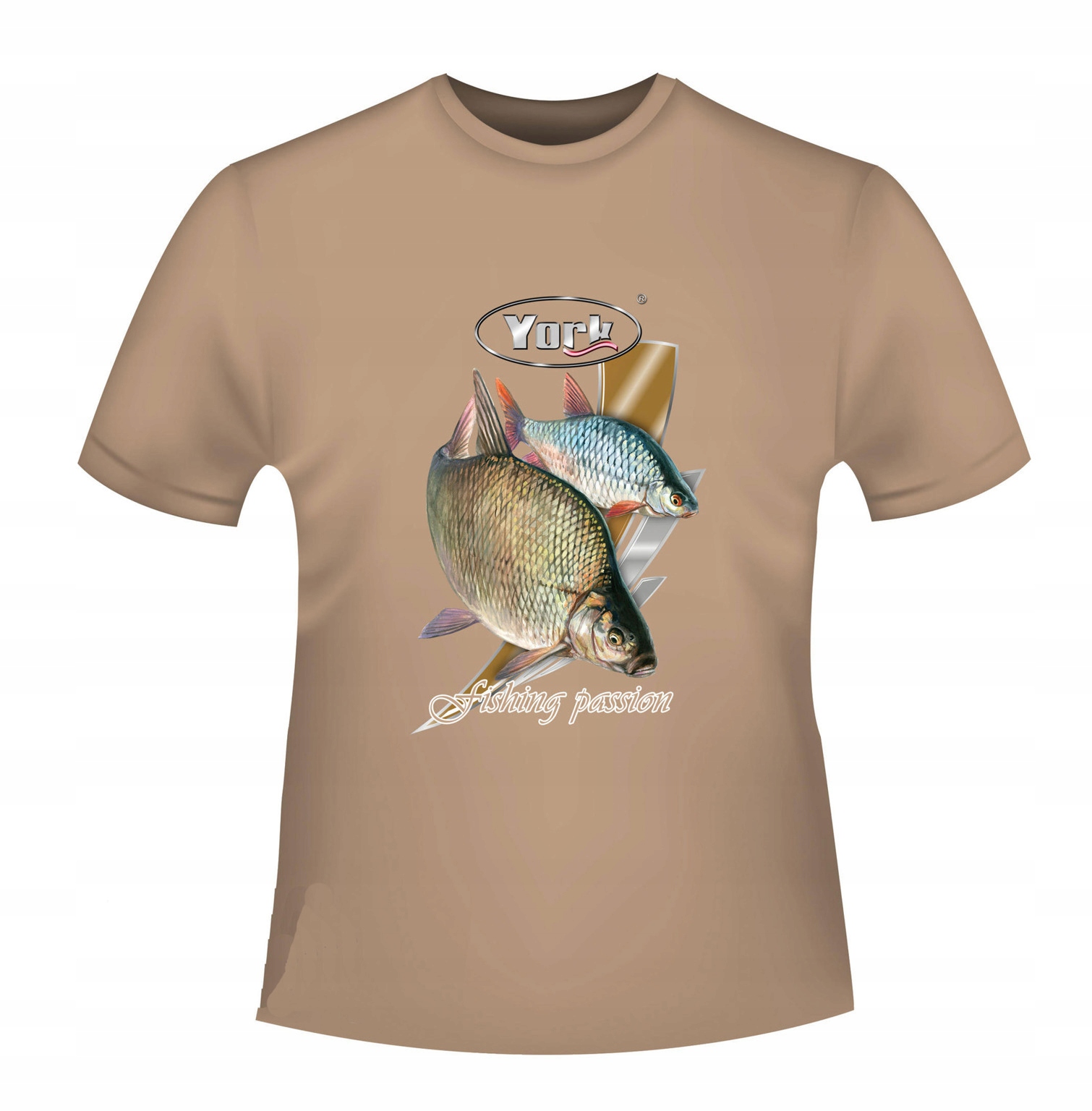 Stylowa Koszulka T-shirt Z Rybą Biała Ryba-xxl