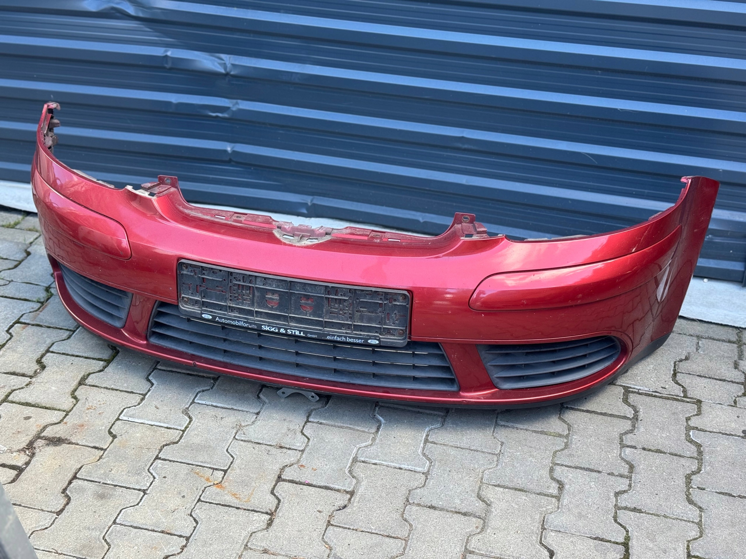 VOLKSWAGEN VW GOLF V plus bumper front front original complete claret