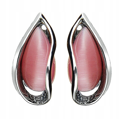 Stříbrné Náušnice S Kočičím Očkem Rose K438