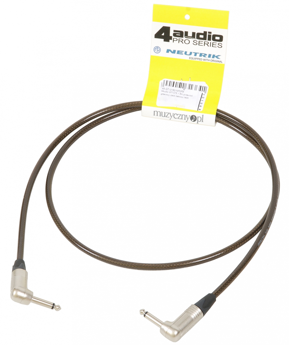 

4Audio GT1075 1.5m przewód gitarowy Jack kątowy