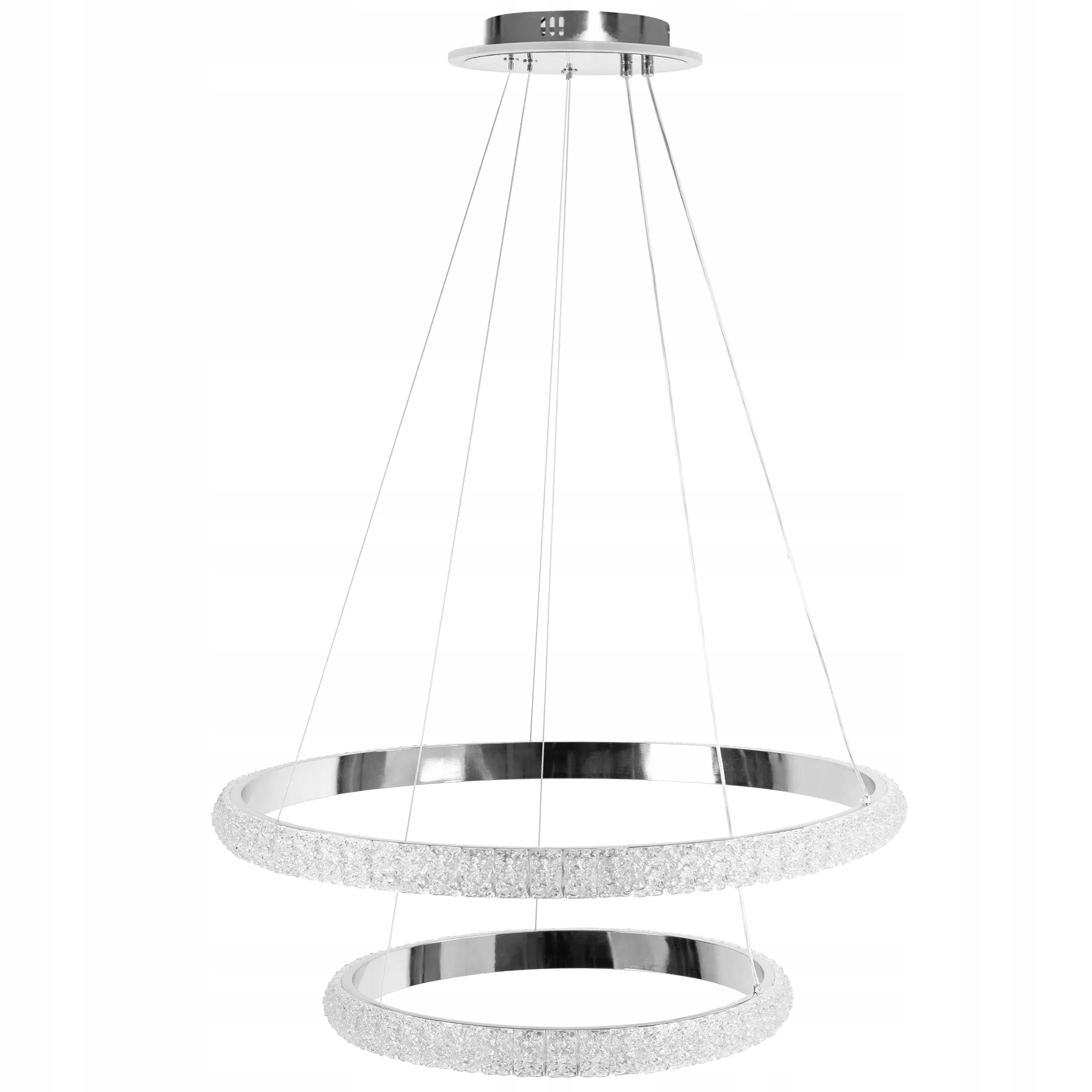 Závesná Led Lampa G046-2CP Chrome Glamour Kryštál Elegantná Krištáľová