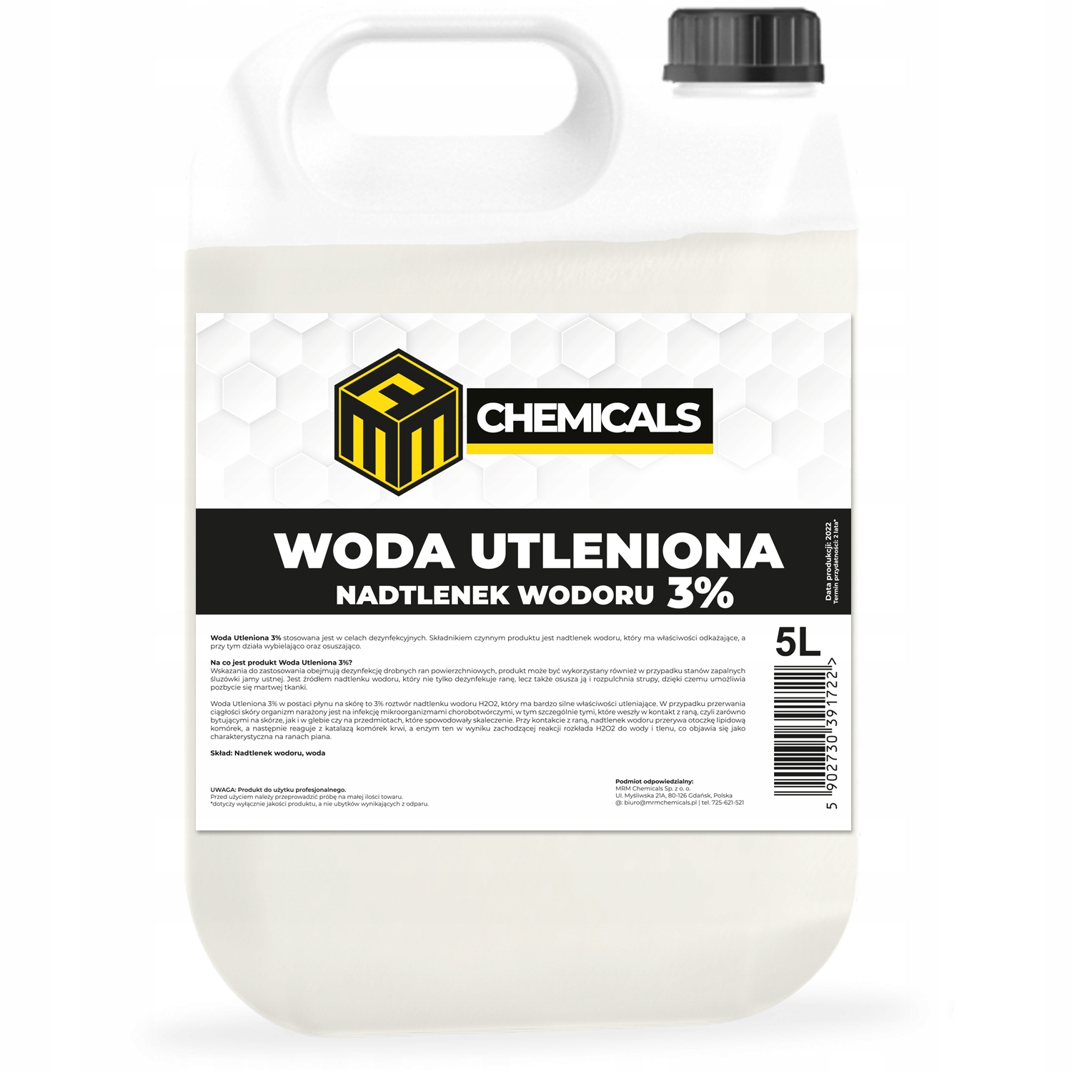 

Woda Utleniona 3% Nadtlenek Wodoru 5L