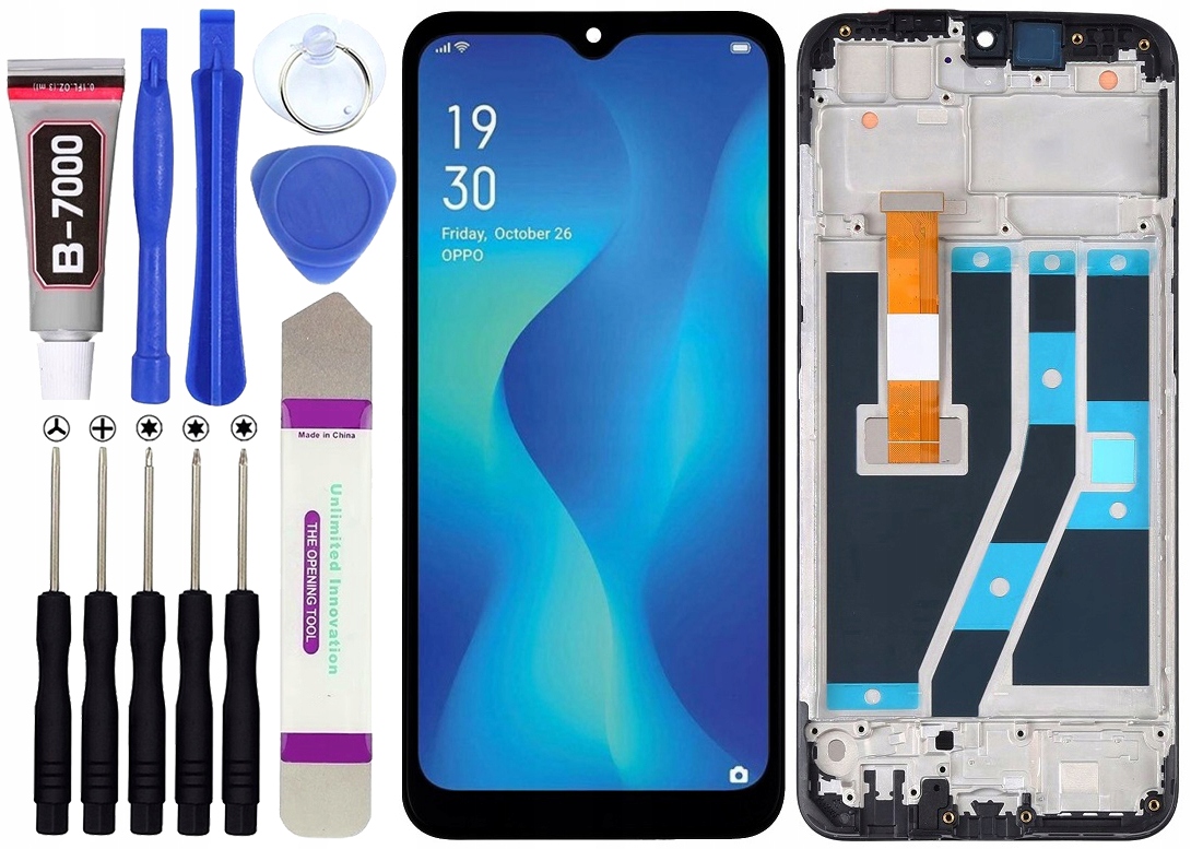 Oppo A1K CPH1923 LCD displej Obrazovka Rámeček