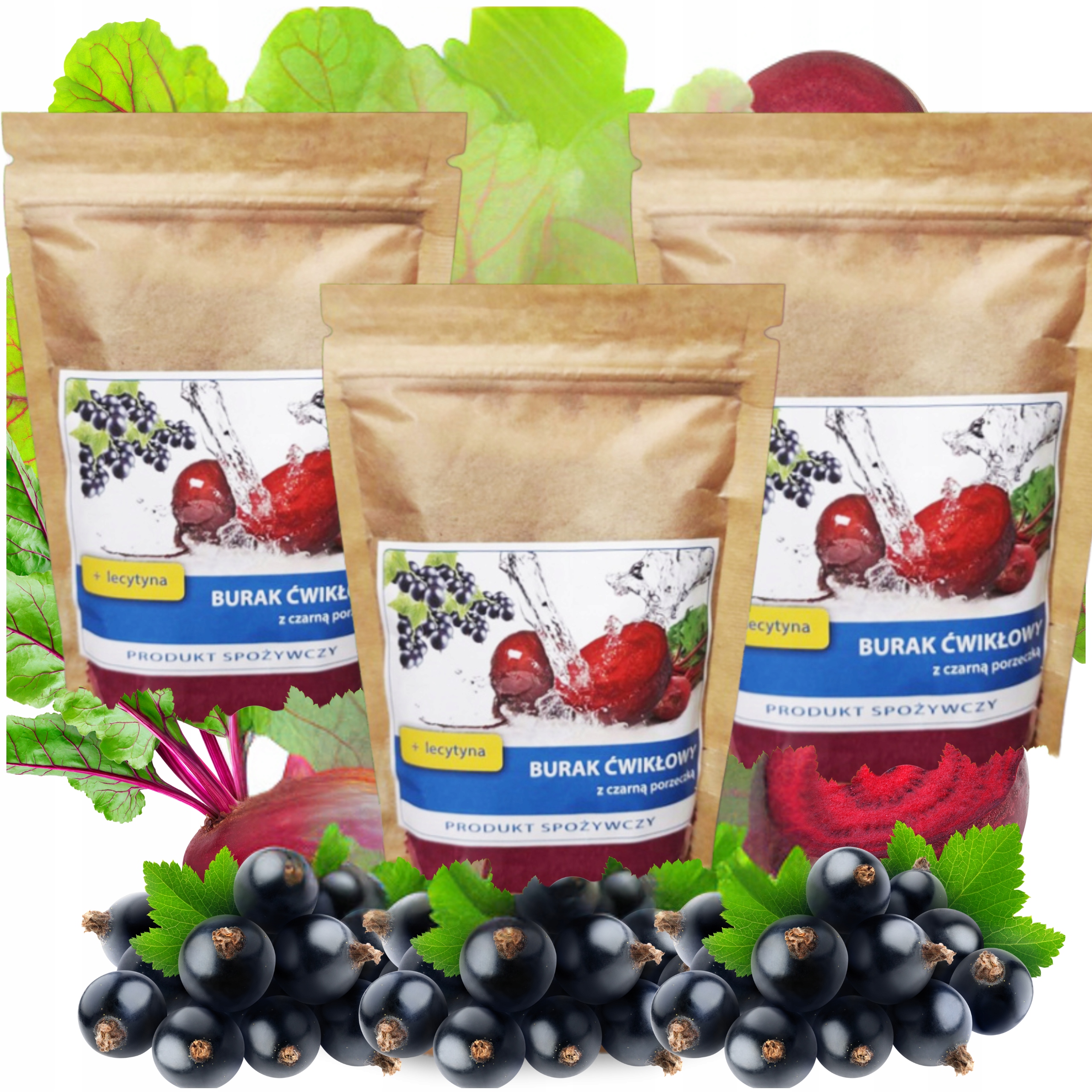 Levně Červená Řepa S Černým Rybízem A Řepkovým Lecitinem 3 X 450 G Doypack