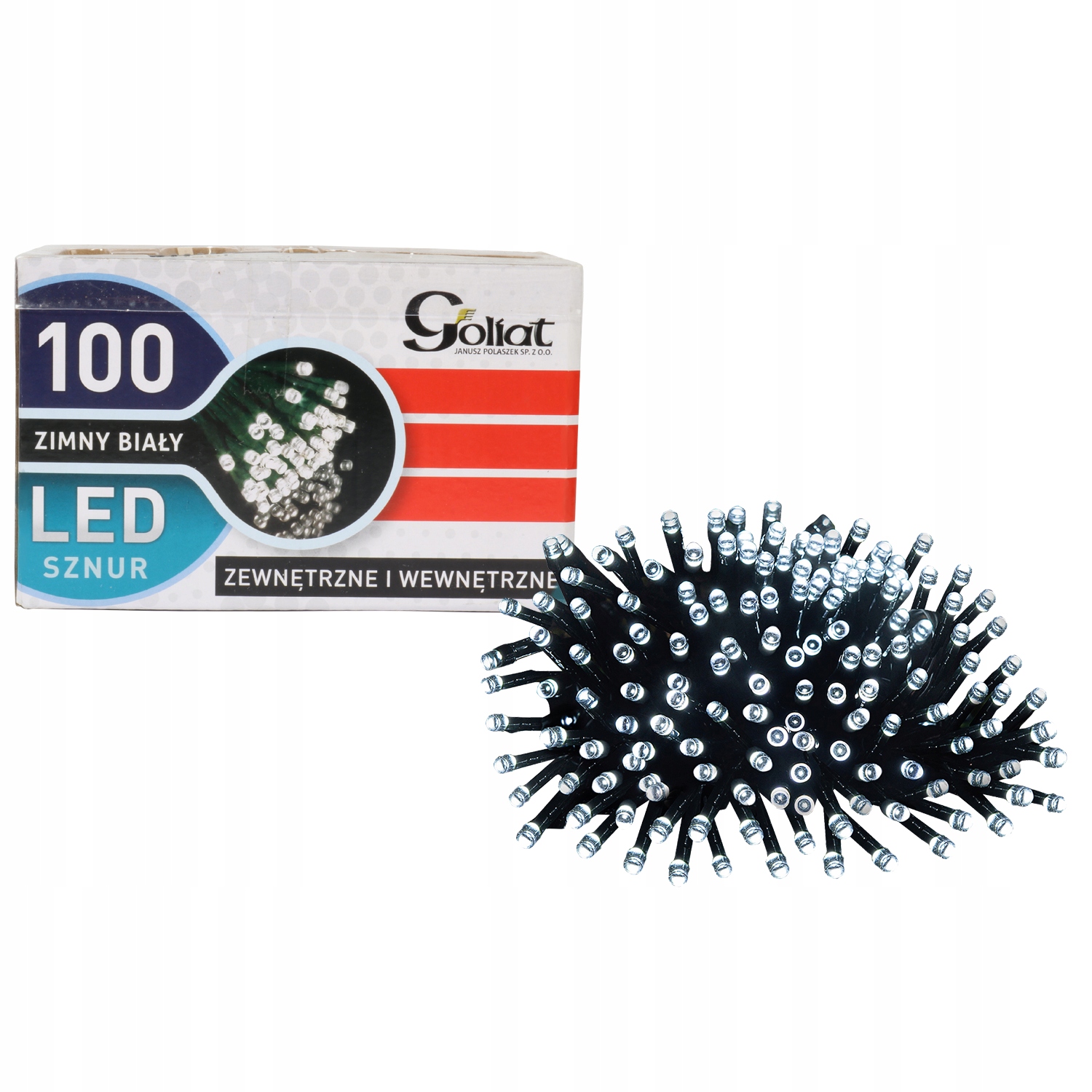 

Lampki choinkowe 100led zewnętrzne zimny biały