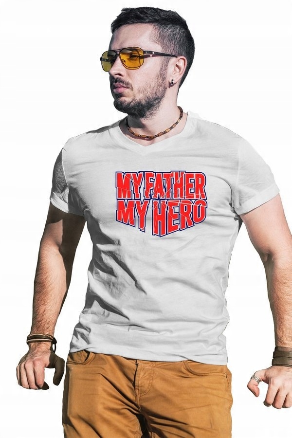 

Koszulka dla taty My Father My Hero prezent 2XL