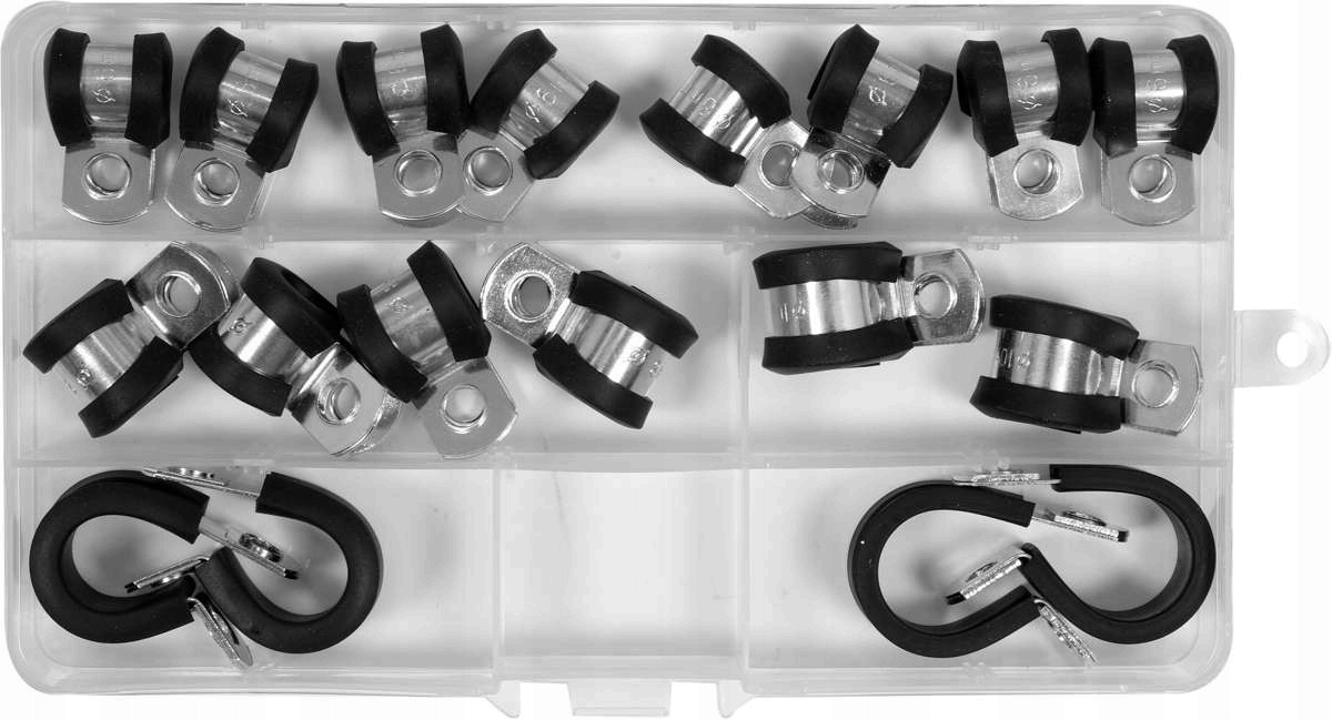 

Opaski Zaciskowe Metalowo Gumowe 18 Szt