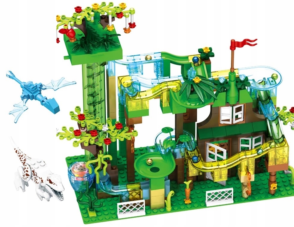 

Klocki Dżungla Tor Kulkowy Park Jurajski T-rex Led