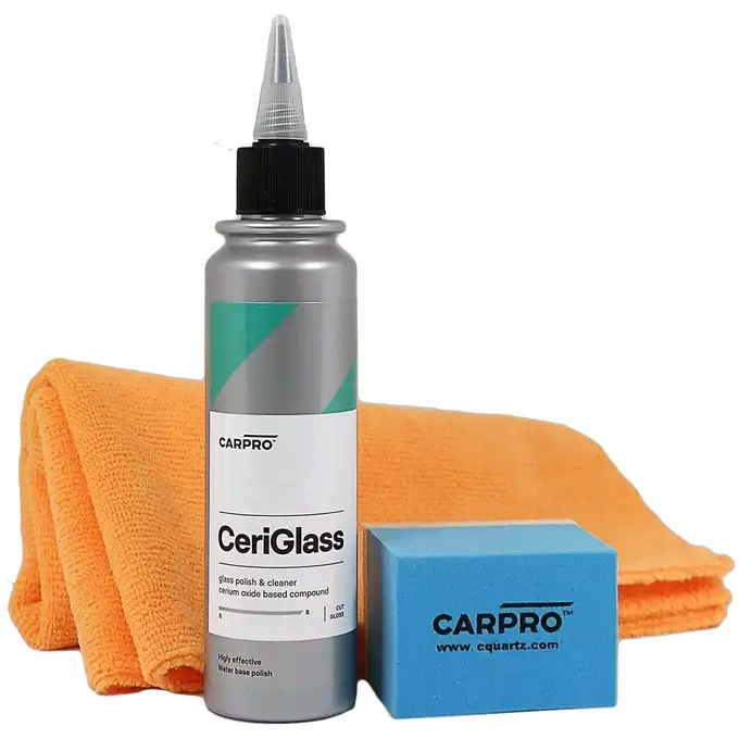 CarPro CeriGlass Polish Kit zestaw do polerowania szyby 150ml