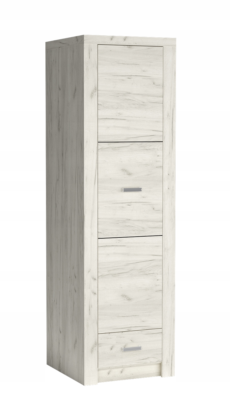 Klasická malá Skříň Velaro 56 cm do obývacího pokoje Ložnice Šuplík Kraft Bílá