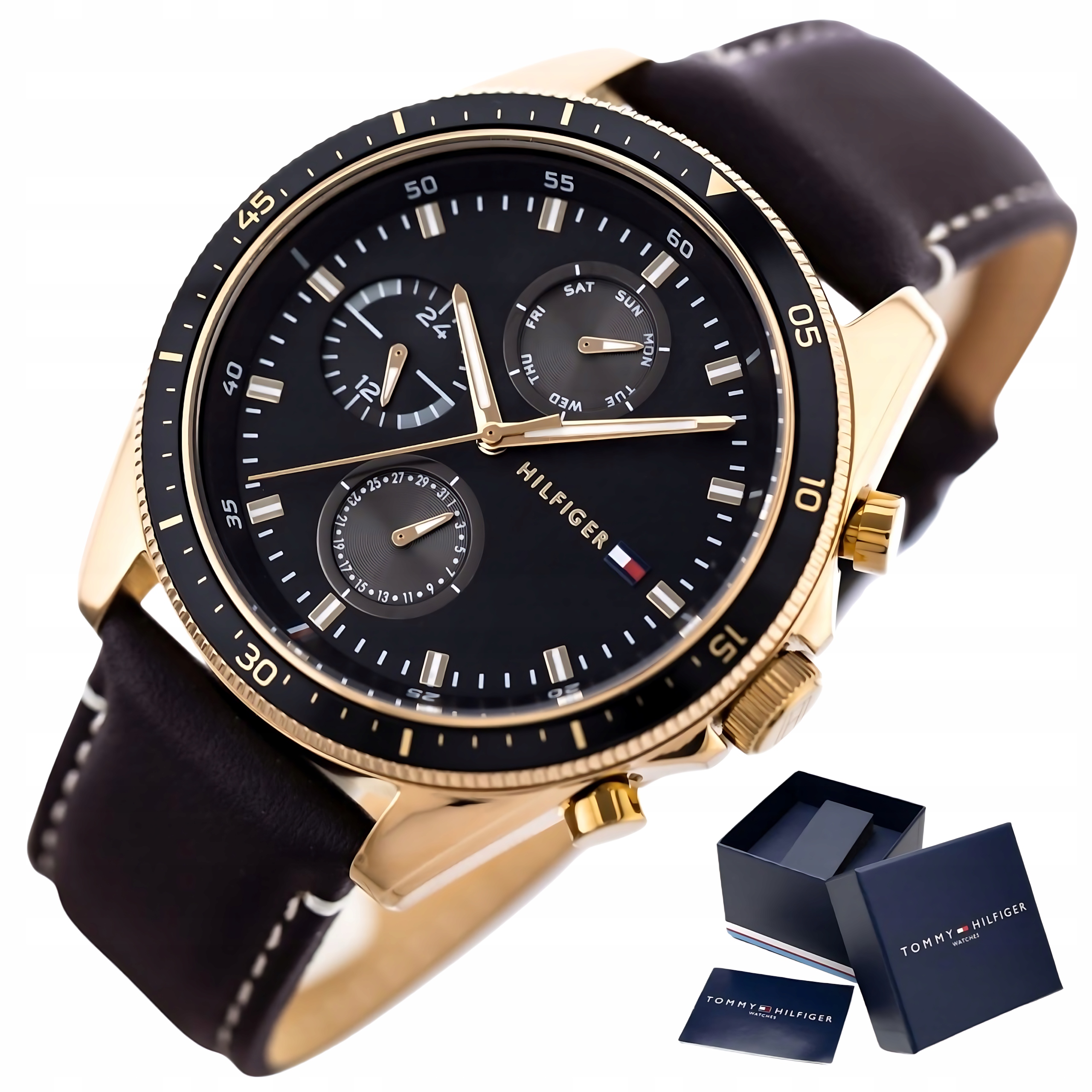 Pánské Hodinky Tommy Hilfiger 1791836 Parker Rose Gold Vodotěsné WR50 Box