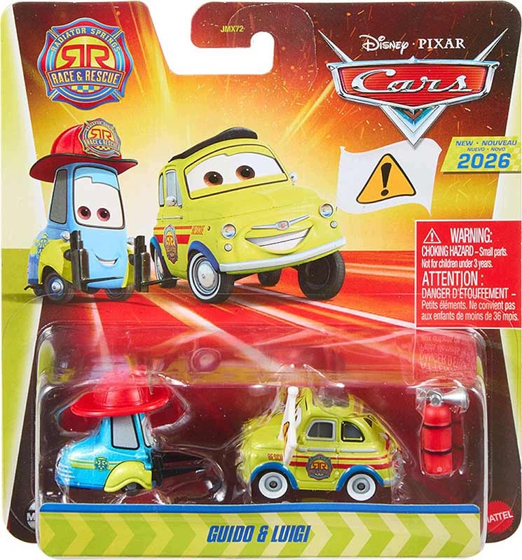Mattel Cars Auta Race And Rescue Luigi I Guido wer. 2026 1:55 Nowy
