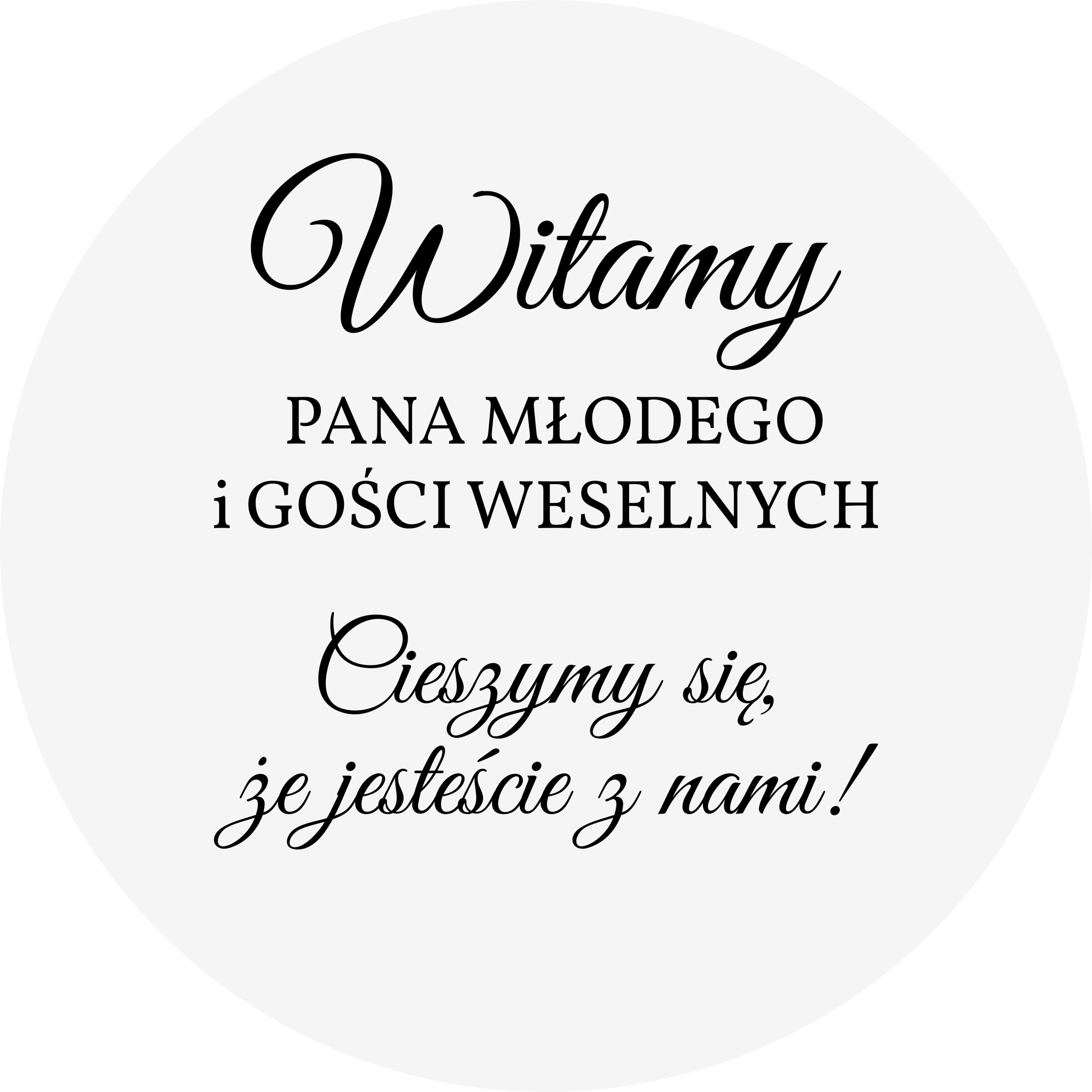 naklejka WITAMY Twoje imiona i data 45x57cm Marka Commelin