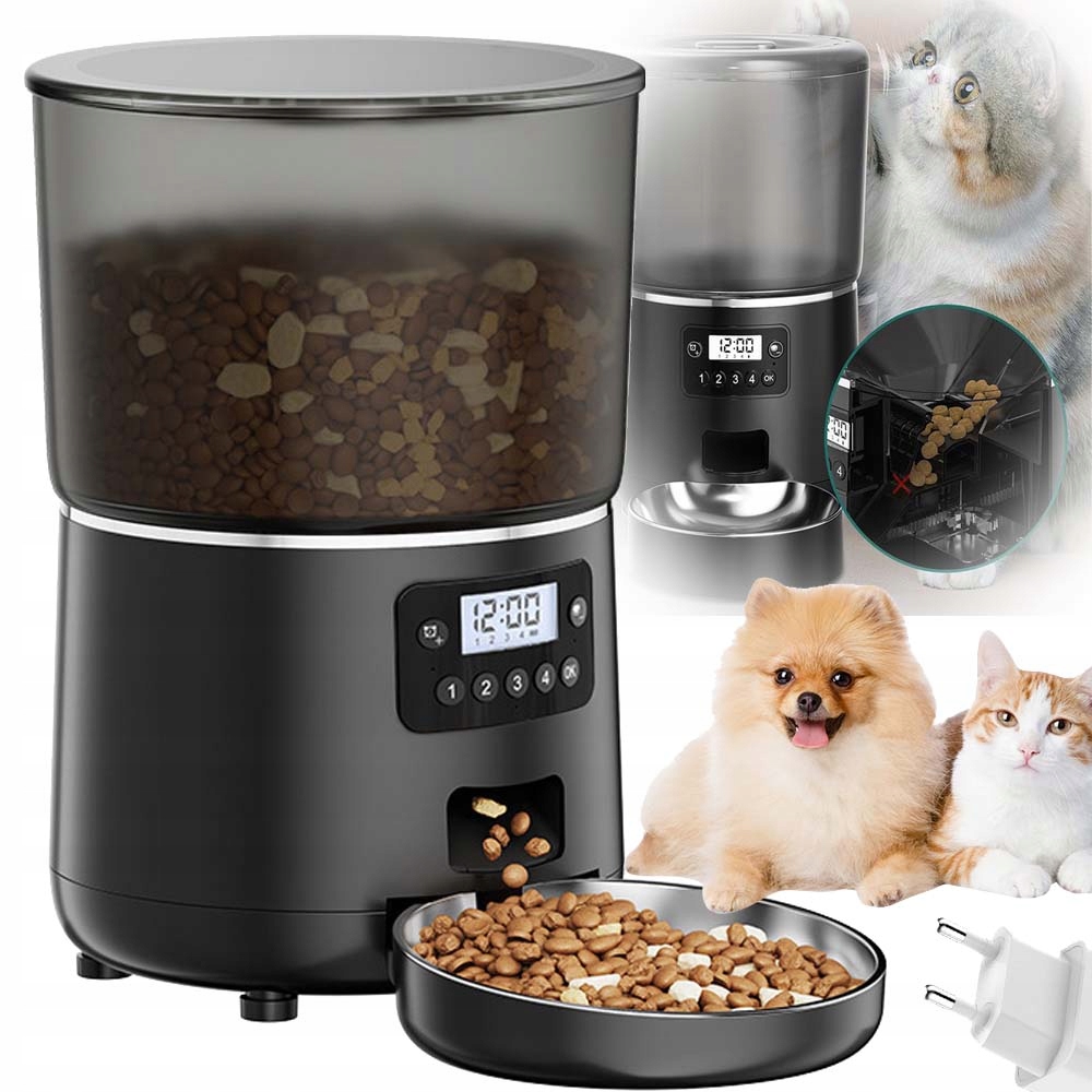 Levně Automatický Dávkovač Krmiva Pro Psa Kočku 4 L Na Krmivo Odnímatelný