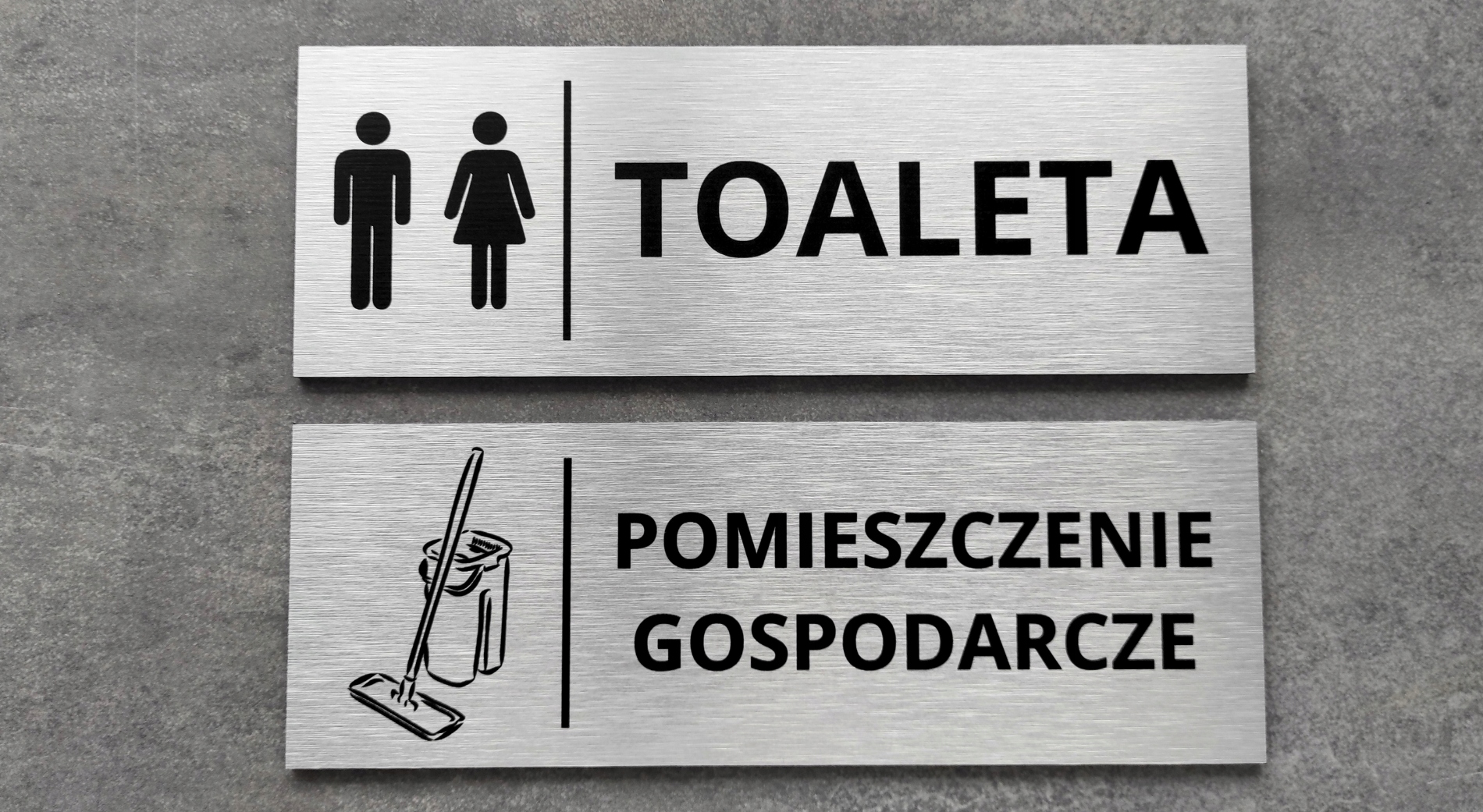 TABLICZKA NA DRZWI - STREFA SERWISOWA | 20x7 cm | srebrna Marka inna