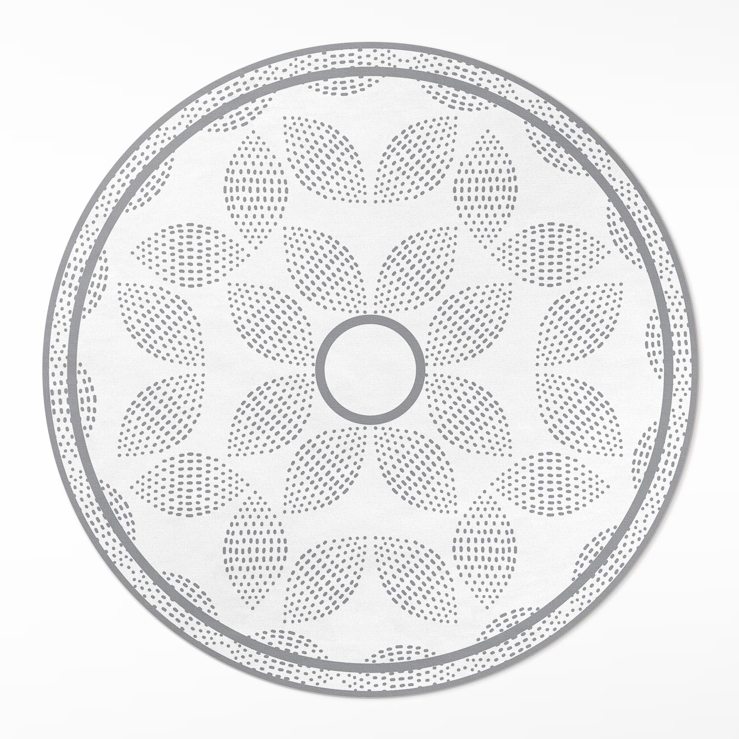 Okrúhly vinylový koberec do kancelárie Kompozícia tmavých listov s bodkami ⌀ 110 cm