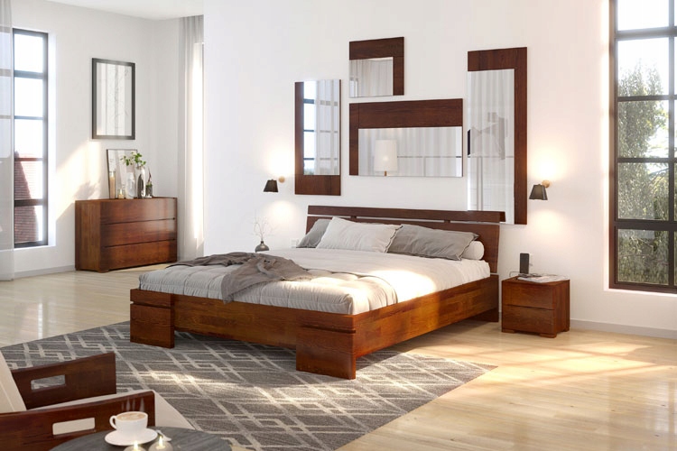 KOMODA DREWNIANA PALISANDER Z SZUFLADAMI = SOSNOWA Kolekcja elior