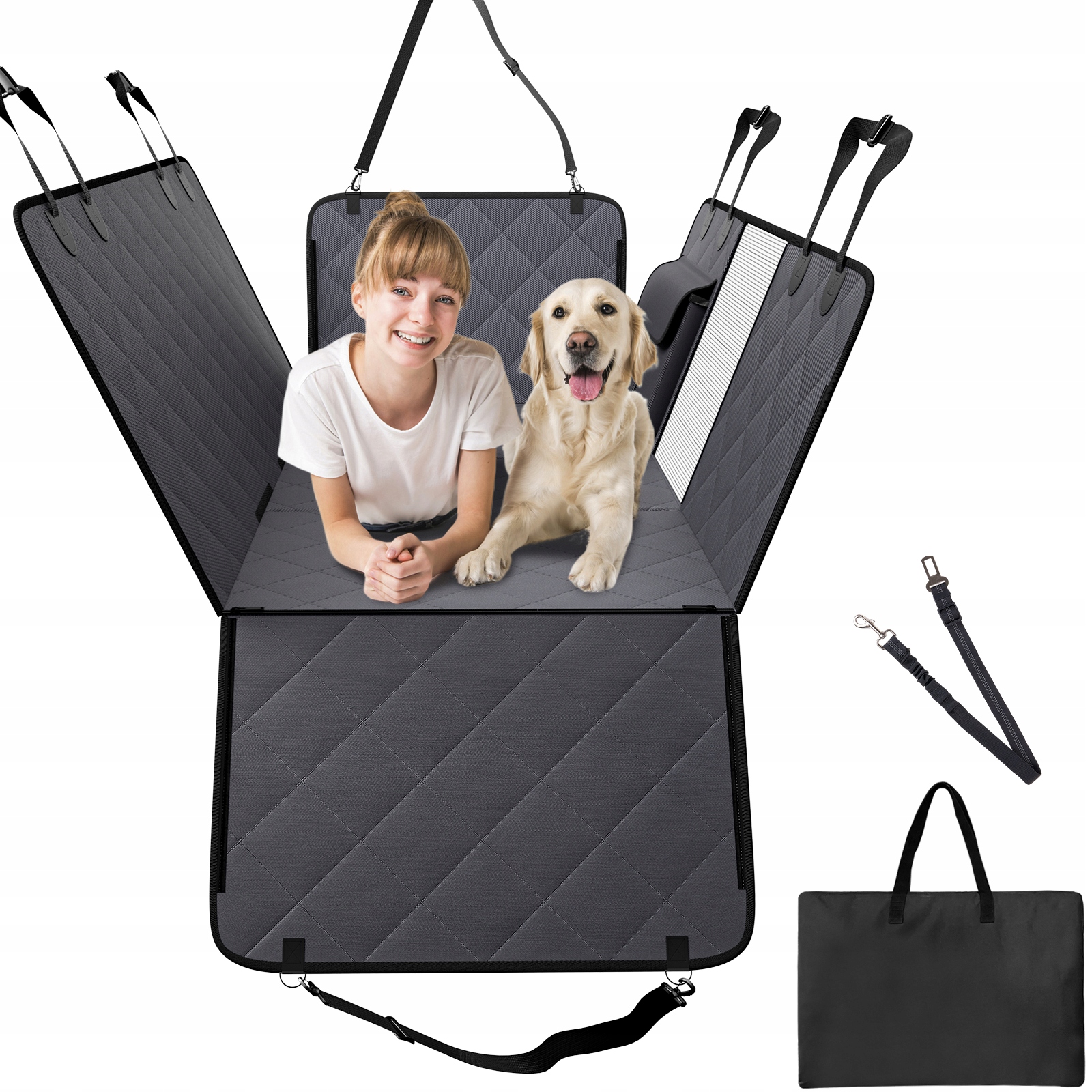 Levně Vevor Potah Sedadlo auta 137x61CM Černá Deka pro psa
