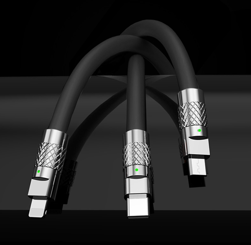 SZYBKA ŁADOWARKA SIECIOWA USB QC 3.0 + PANCERNY KABEL 3w1 Marka YoYo