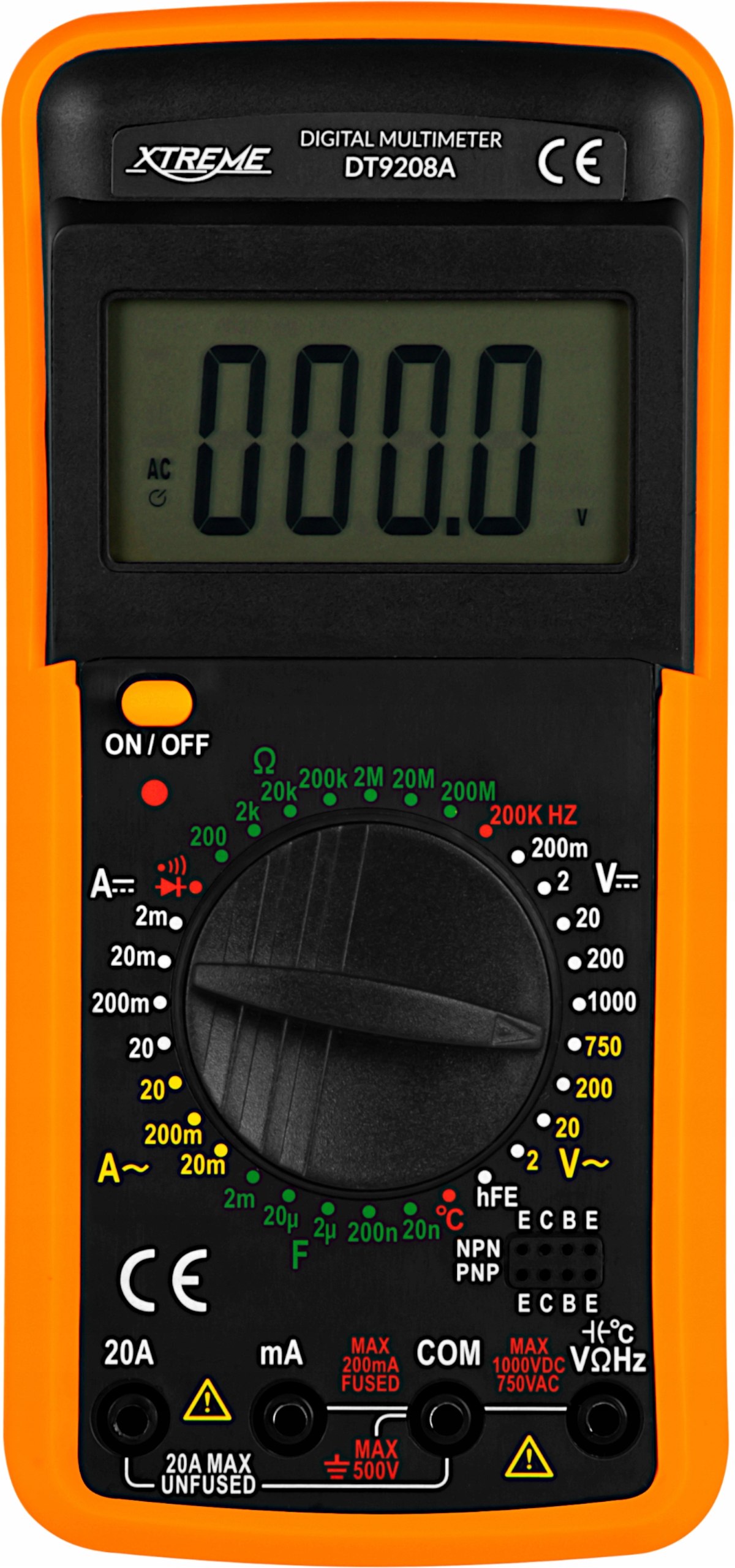 MULTIMETR MIERNIK PRĄDU NAPIĘCIA TEMPERATUR ZESTAW Waga produktu z opakowaniem jednostkowym 0.15 kg