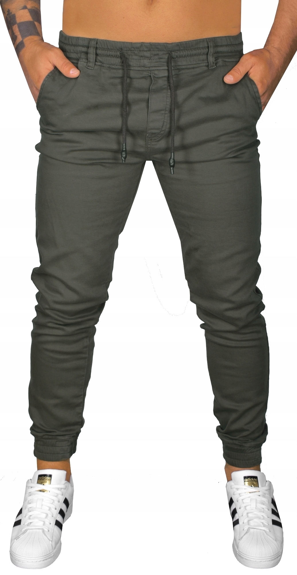 BOJÓWKI MĘSKIE SPODNIE JOGGERY ŚCIĄGACZE JAKOŚĆ Marka inna