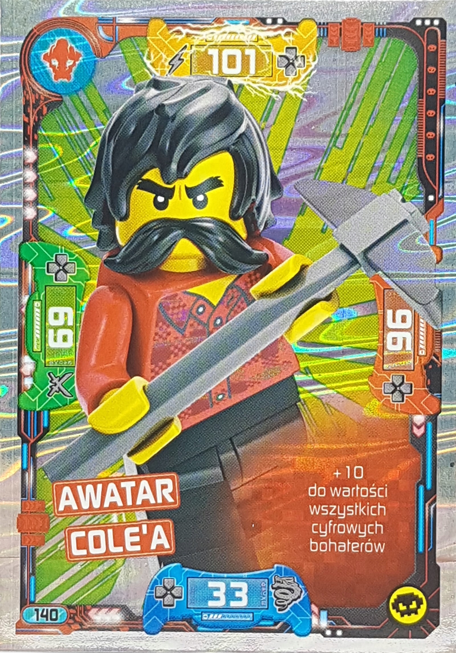 Lego Ninjago Karta Odblaskowa Seria 5 nr 140