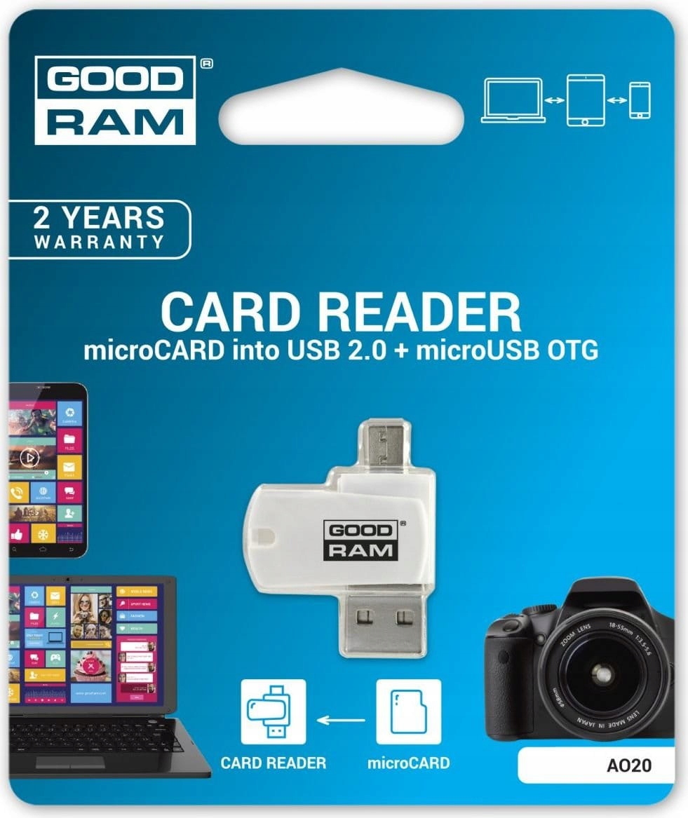 Czytnik kart pamięci GoodRam MicroUSB USB 2.0 Model AO20