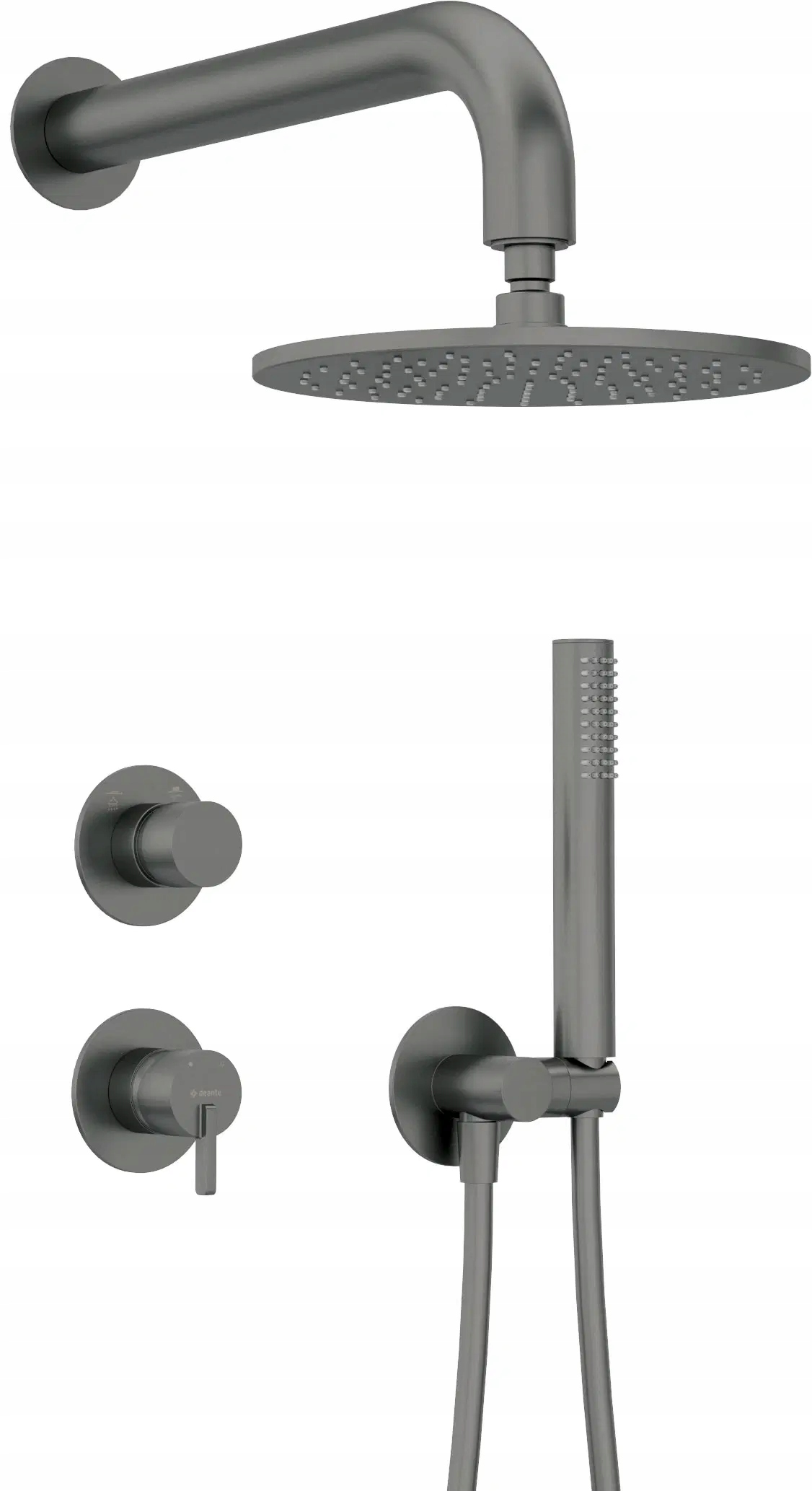 Podomietkový sprchový set titanium Deante Silia BQS_C9YK