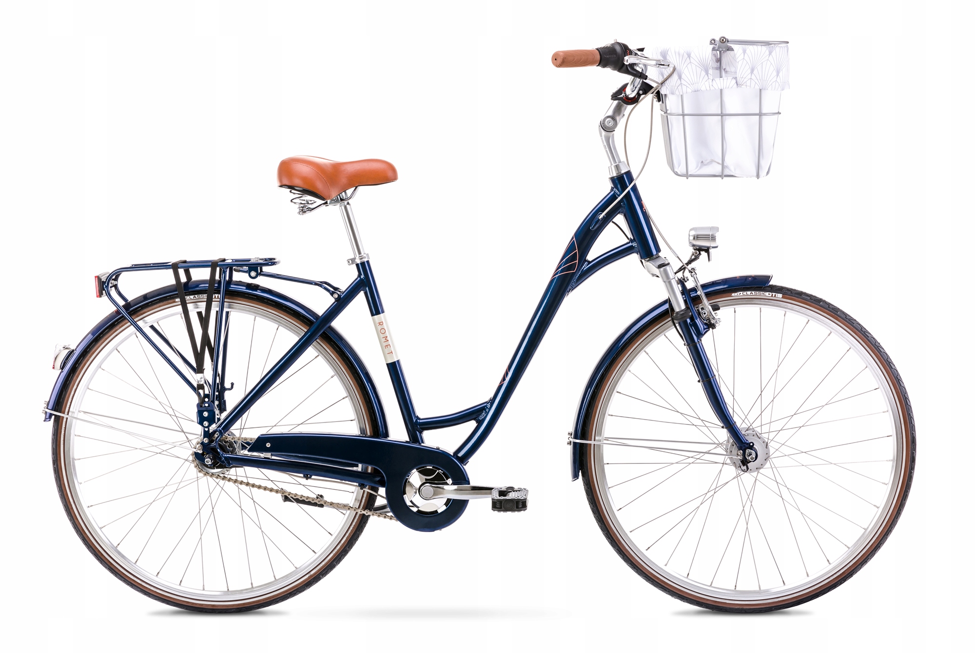 Rower Romet Art Deco Lux granatowy L