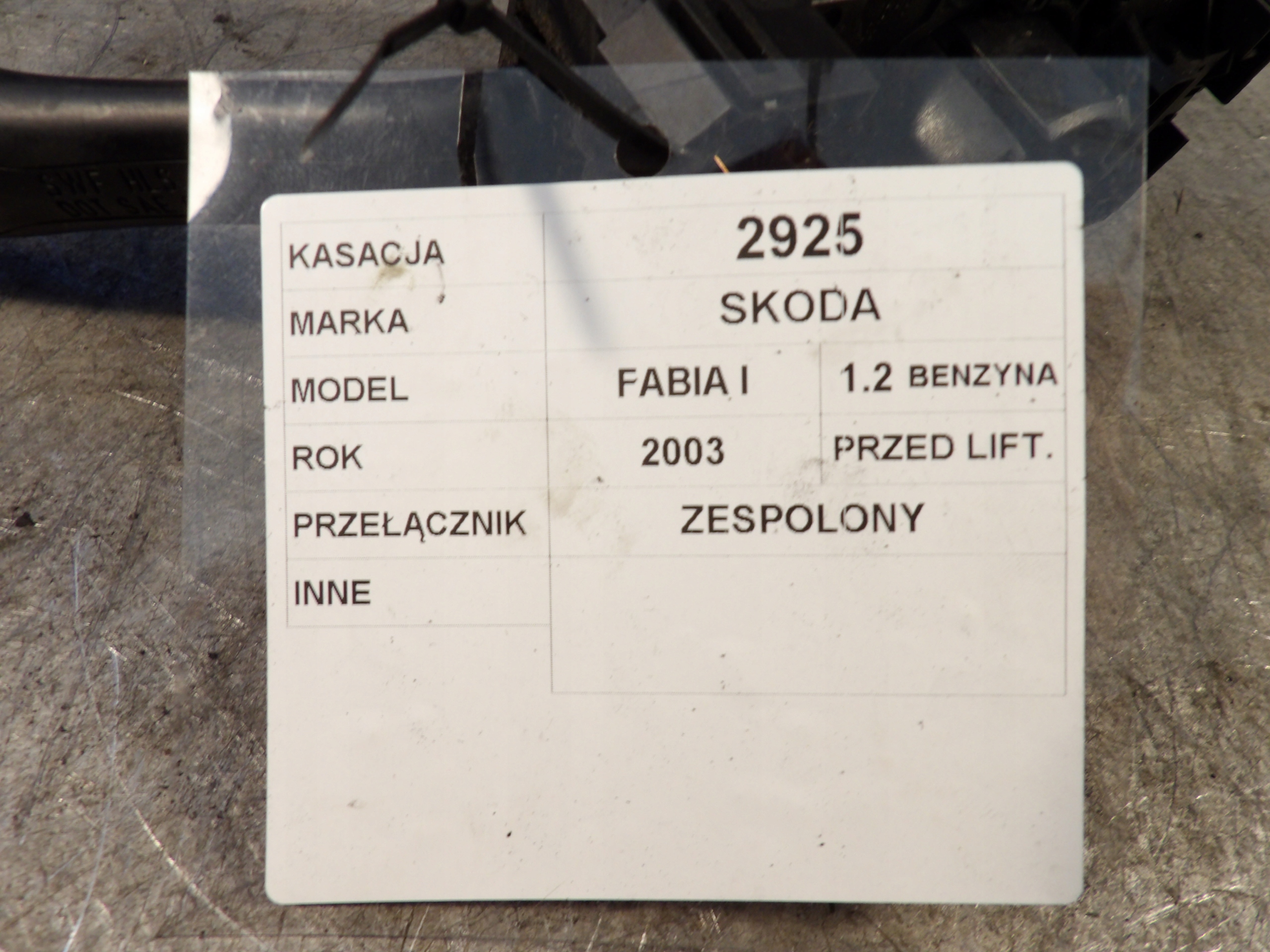 Skoda Fabia e DEVIO LUCI TERGICRISTALLO TERGI 4B0953503E 8L0953513G