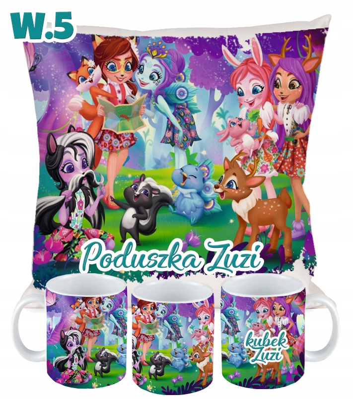 ZESTAW PODUSZKA KUBEK ENCHANTIMALS PREZENT Rodzaj inny