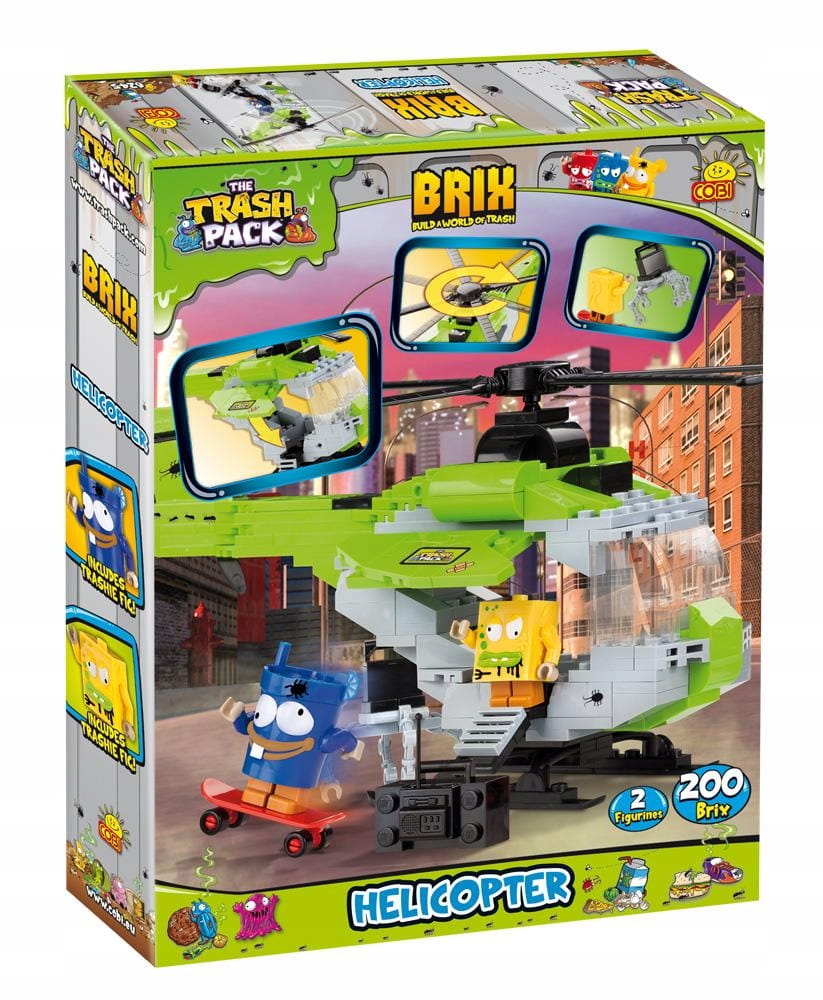 

Cobi klocki śmieciaki trash pack helikopter