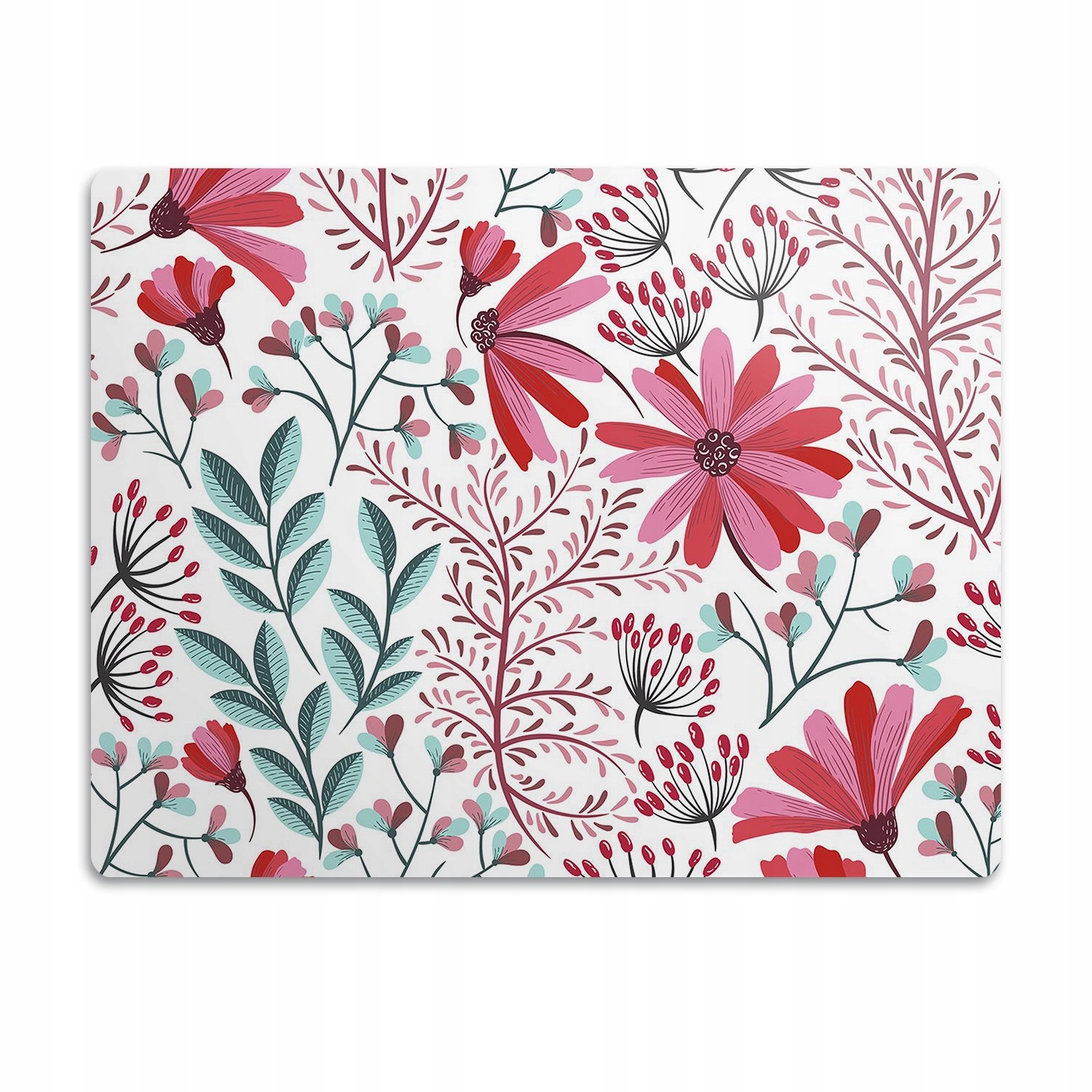 Levně Ochranná podložka pod misky Květinový motiv 90x60 cm