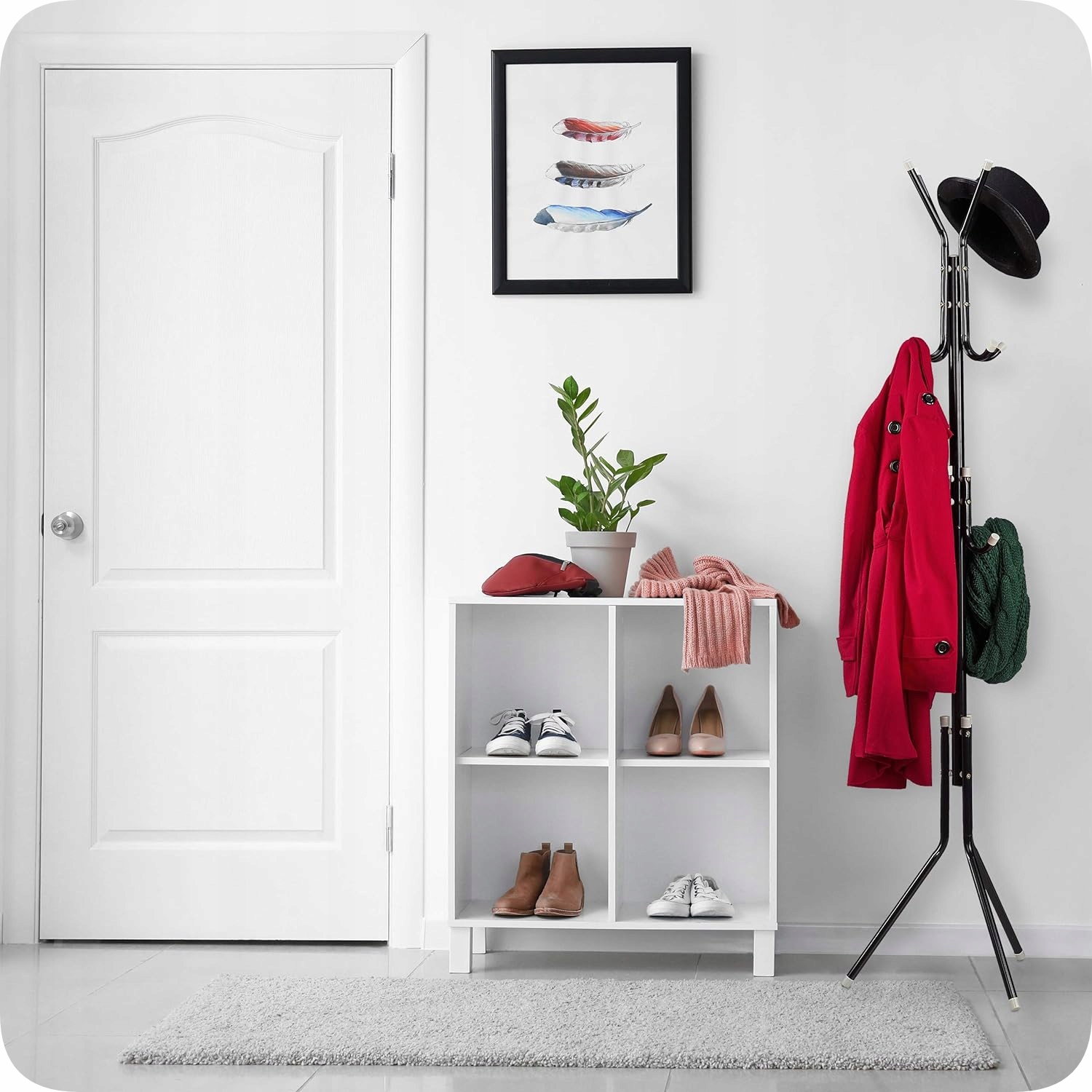 WIESZAK STOJĄCY NA UBRANIA STOJAK LOFT PODŁOGOWY Typ płaskie