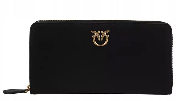 Pinko kožená dámská peněženka Italy velká Black v krabičce jako dárek
