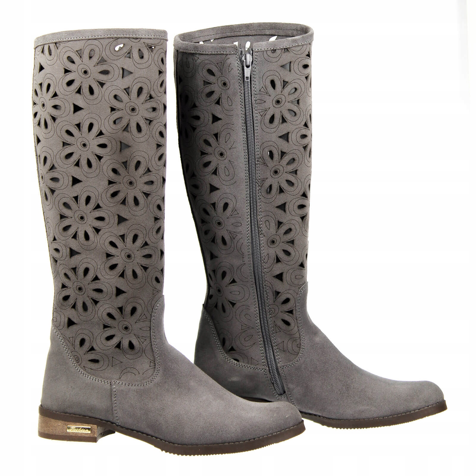 Damskie kozaki ażurowe skórzane Polskie Obuwie 42 Tęgość G