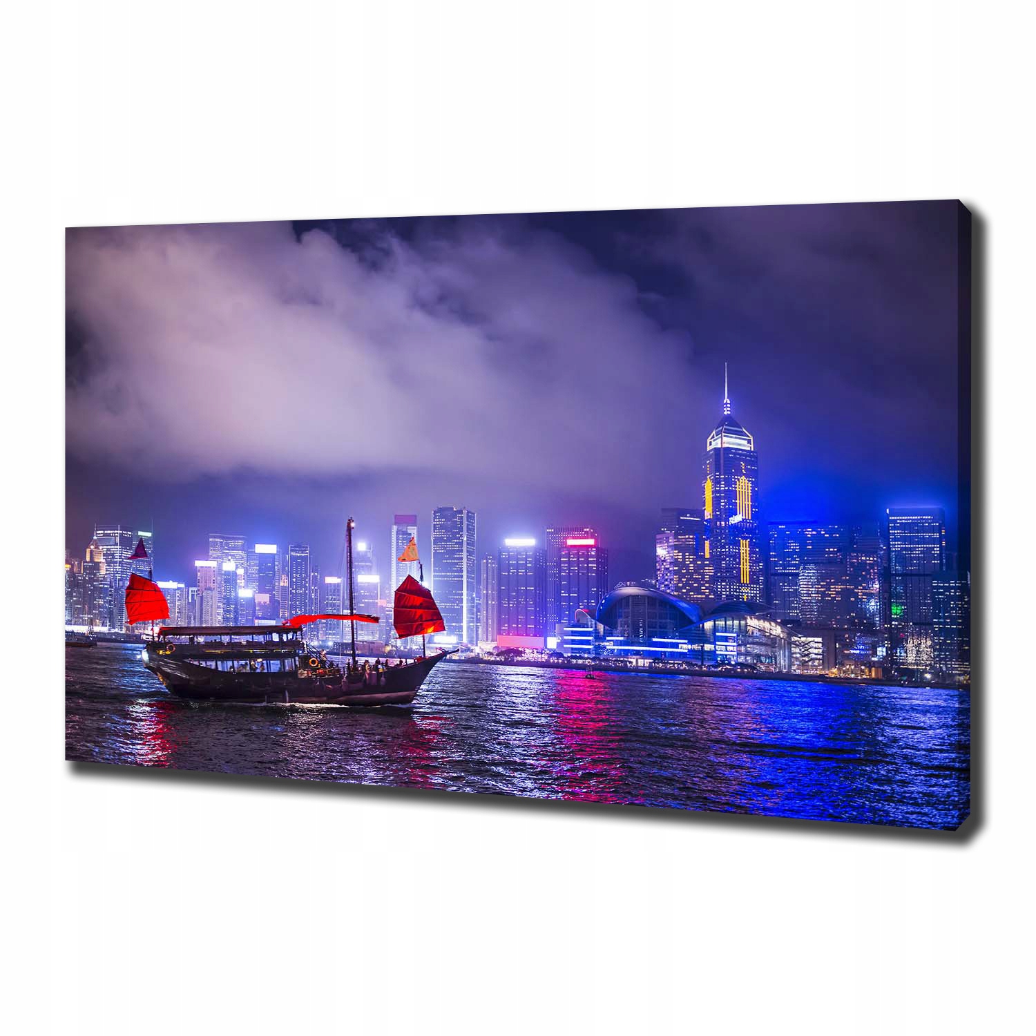 

Foto obraz na płótnie Hong kong nocą 100x70 cm