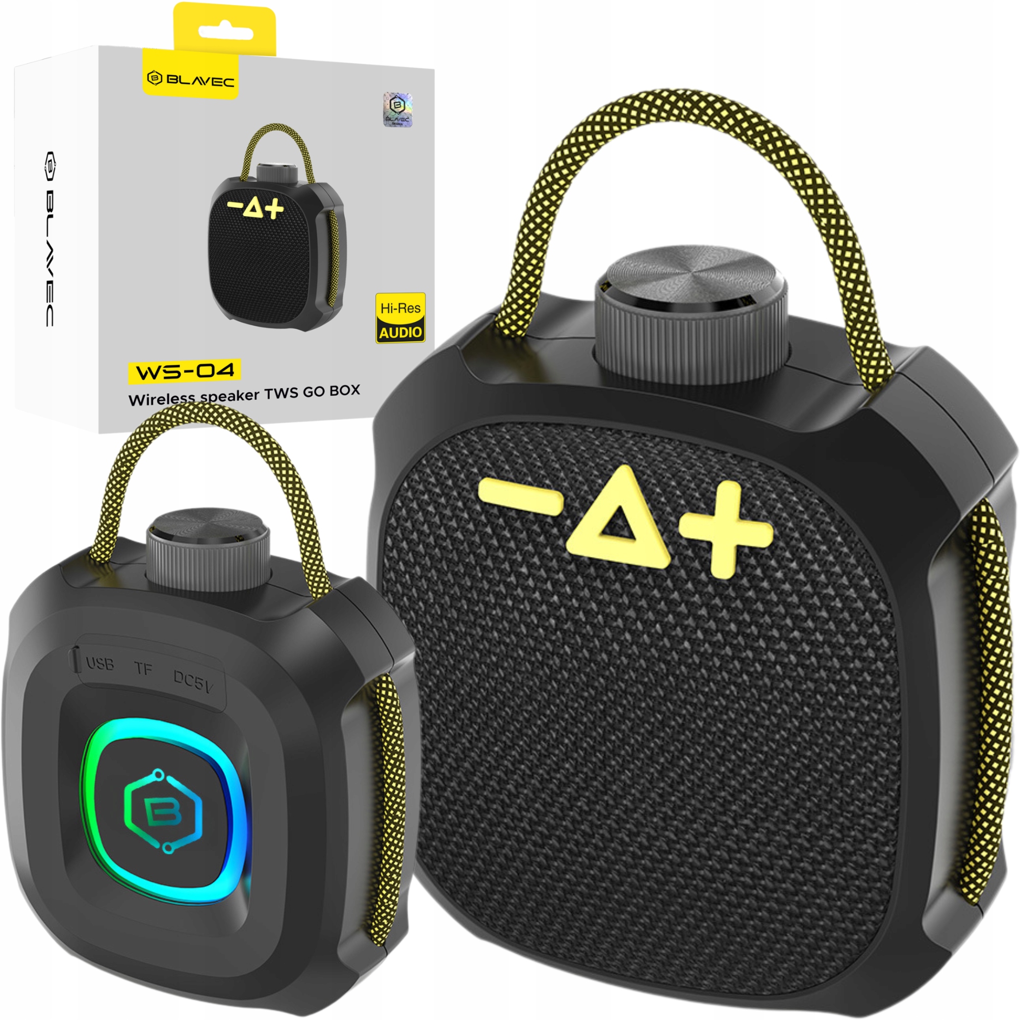 Głośnik Bluetooth Przenośny Bezprzewodowy Blavec Tws Aux microSD Rgb Mocny