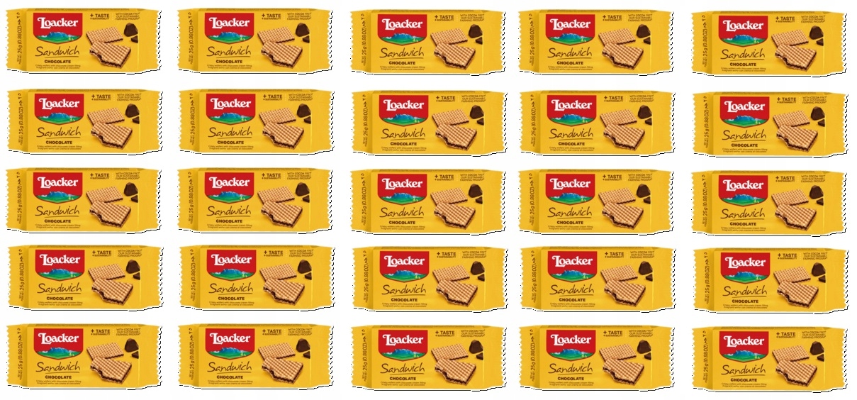 Levně 25 x 25 g Loacker Sandwich Oplatek čokoládový Karton