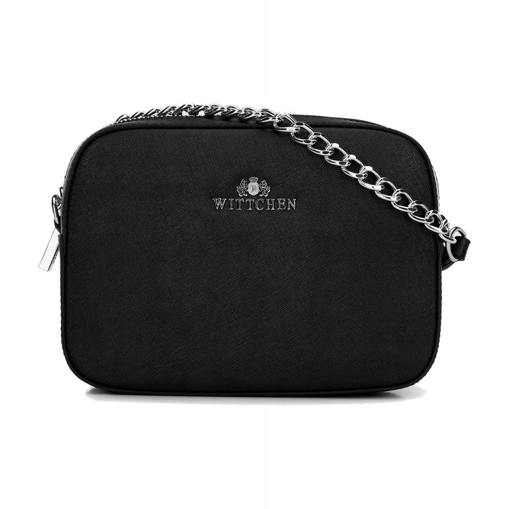 Elegantní kabelka přes rameno Wittchen Elegance 29-4E-019-1S, černá saffiano kůže