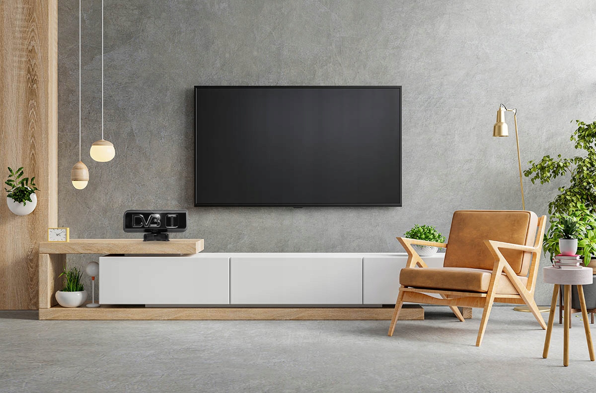 ANTENA POKOJOWA DVB-T2 4K H.265 HEVC ALPHA 45db PL Model Alpha czarna V2